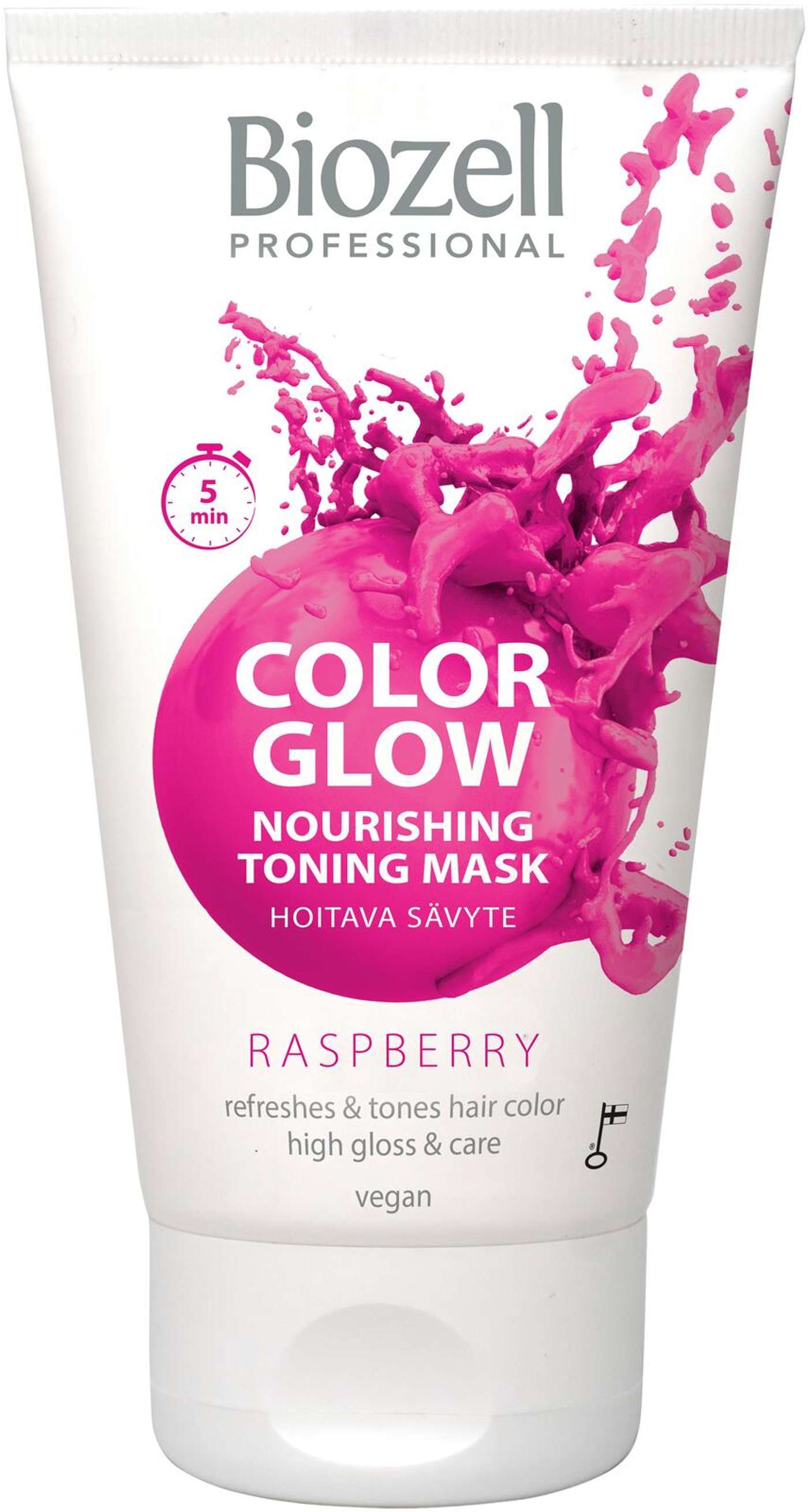 Biozell Color Glow Питательная оттеночная маска Малина 150мл