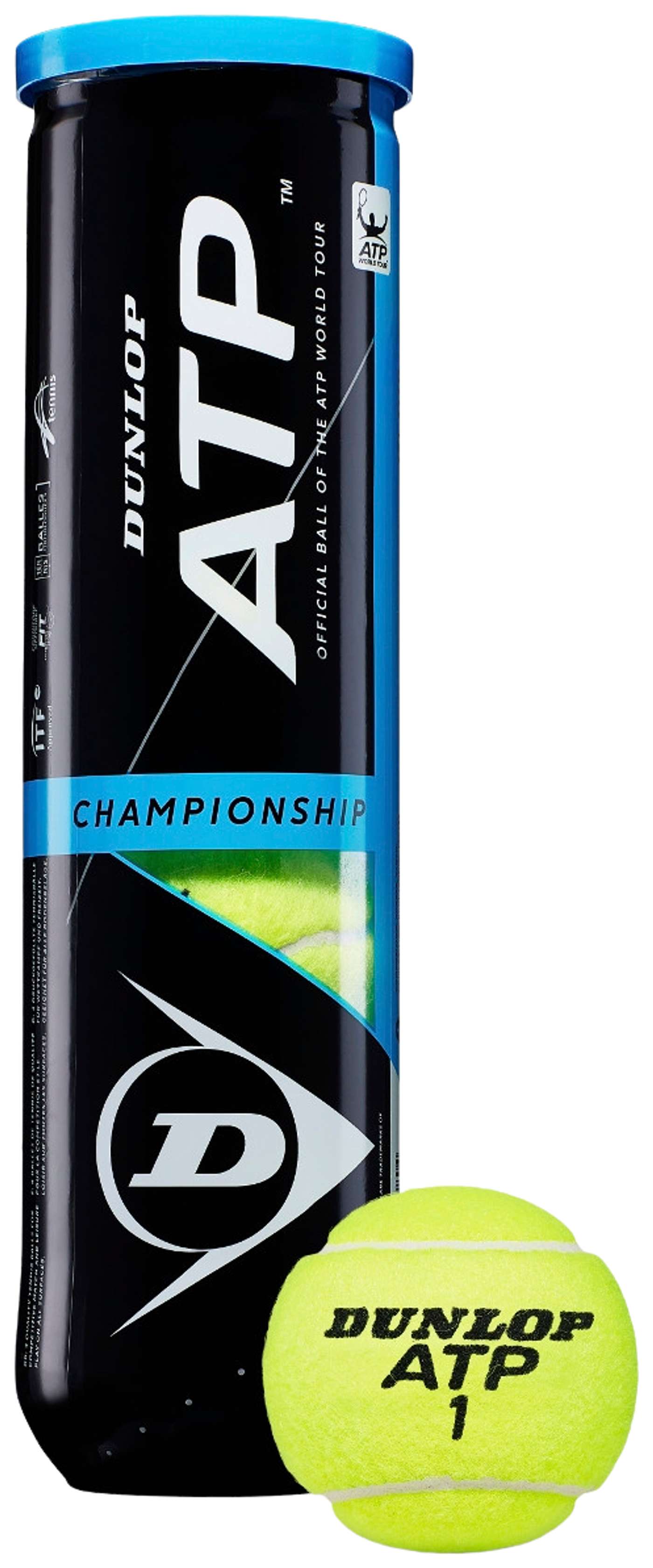 Теннисный мяч Dunlop ATP Champion, 4 мяча в банке