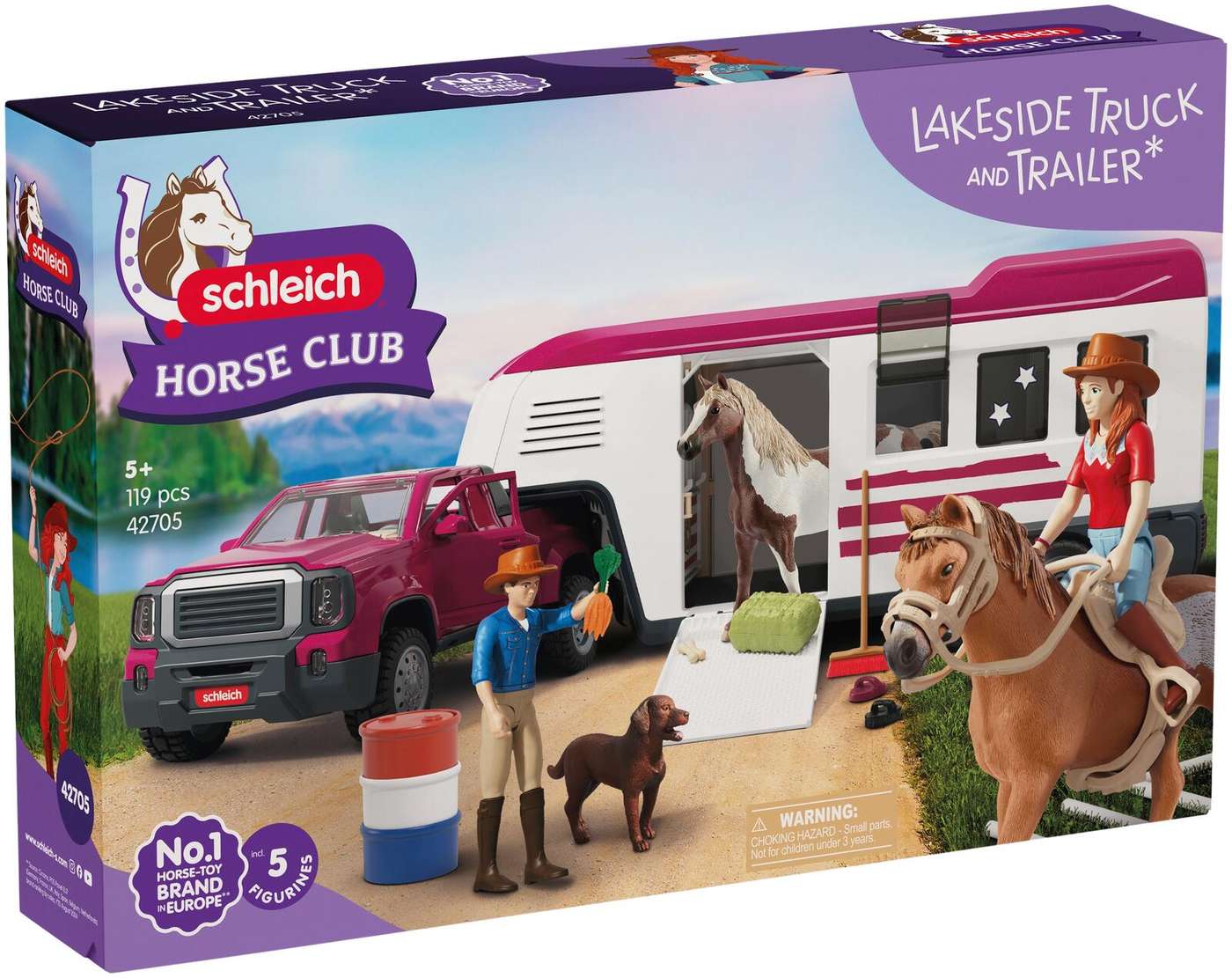 Автомобиль Schleich Lakeside с прицепом