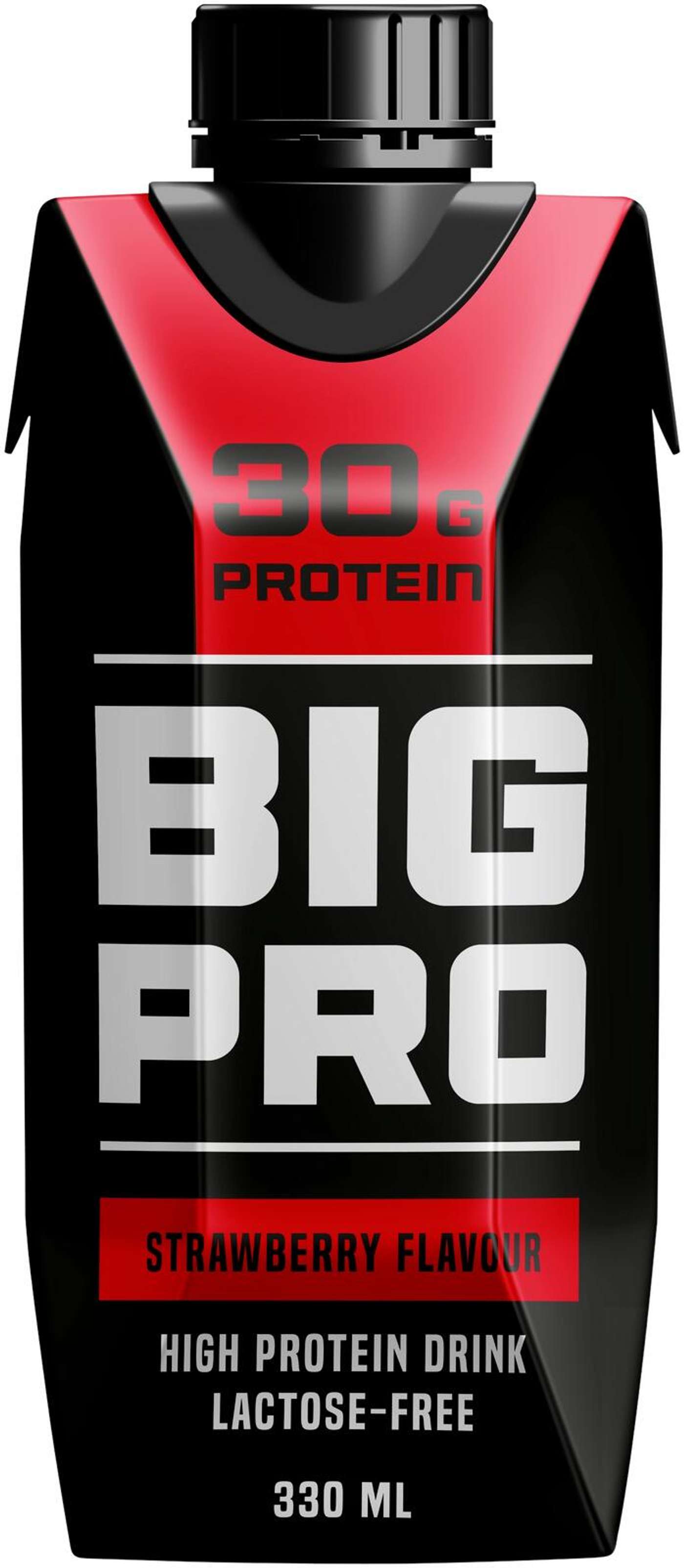 BIG PRO протеиновый напиток клубника 330 мл UHT безлактозный