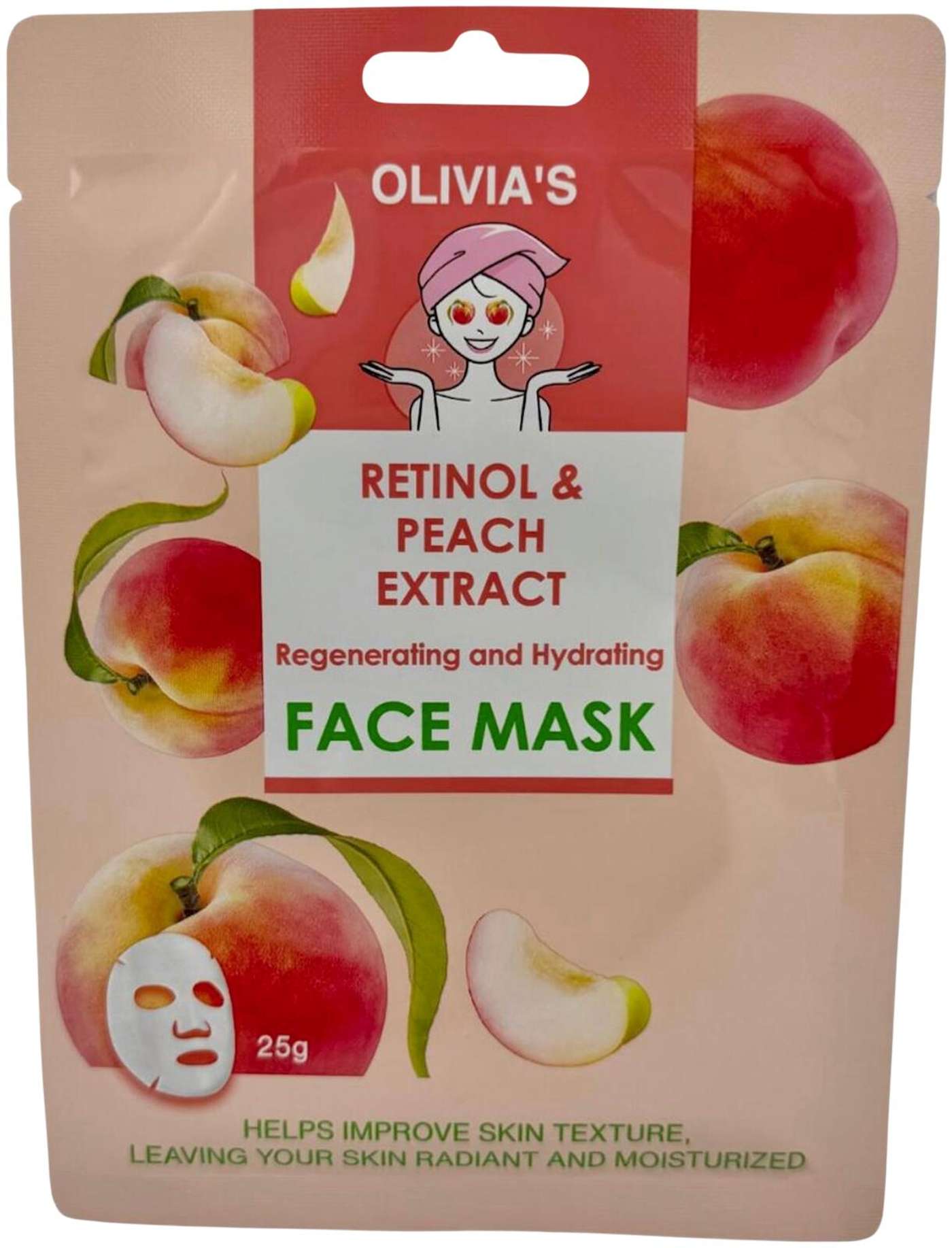 Маска для лица ОЛИВИЯ ретинол и персик