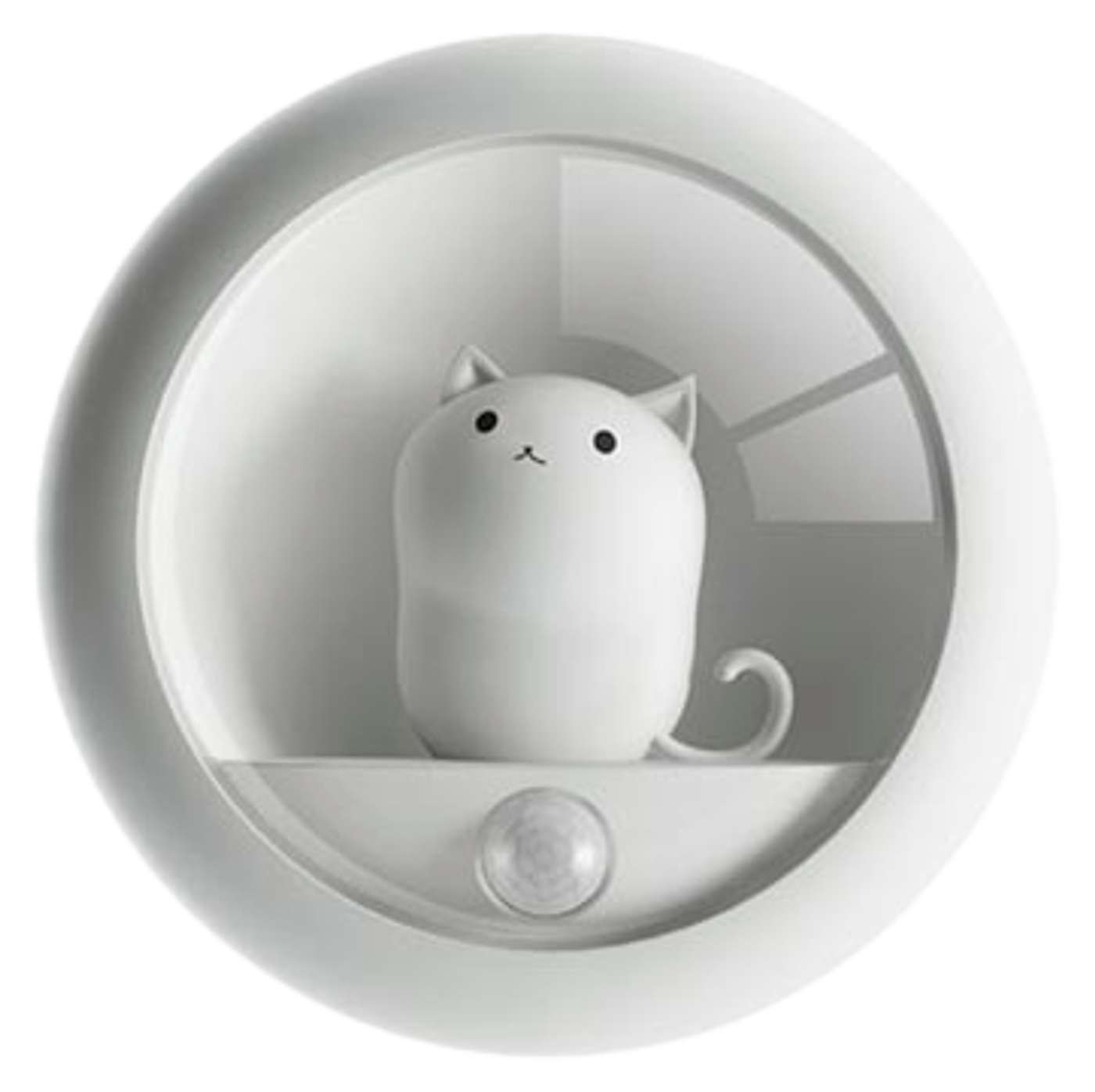 Ночник Heat Cat Led с датчиком движения, зарядка через USB, белый