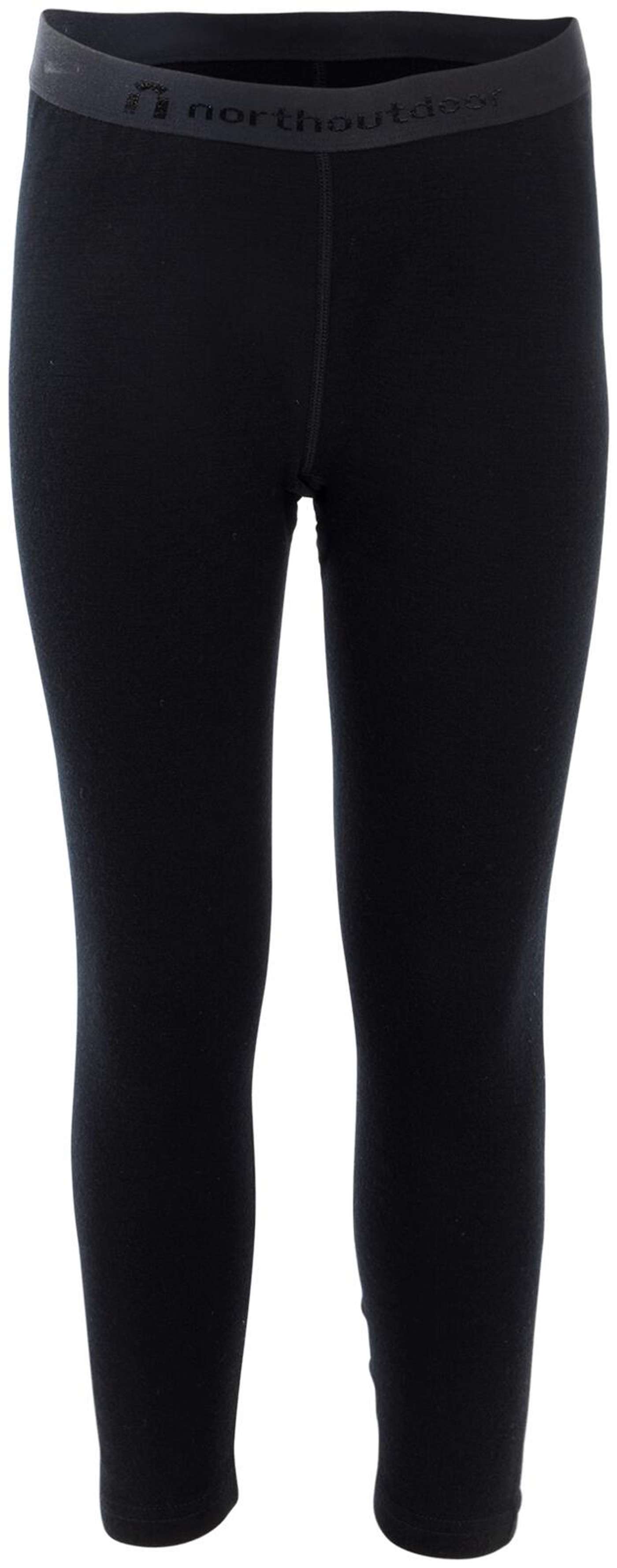 Детские многослойные брюки из мериноса North Outdoor Sensitive (размер 122-128, цвет черный)
