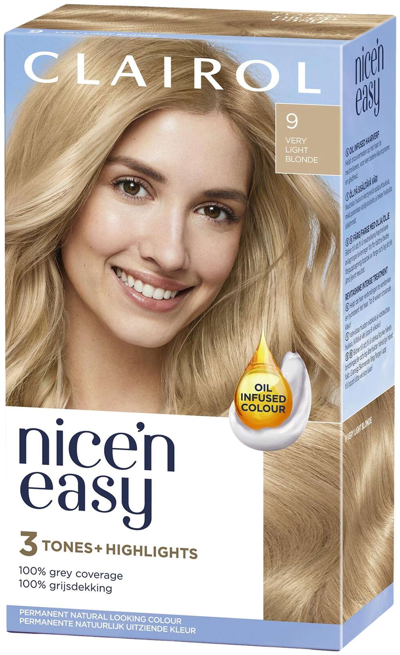 Clairol Nice'n Easy перманентный цвет 9 очень светлый