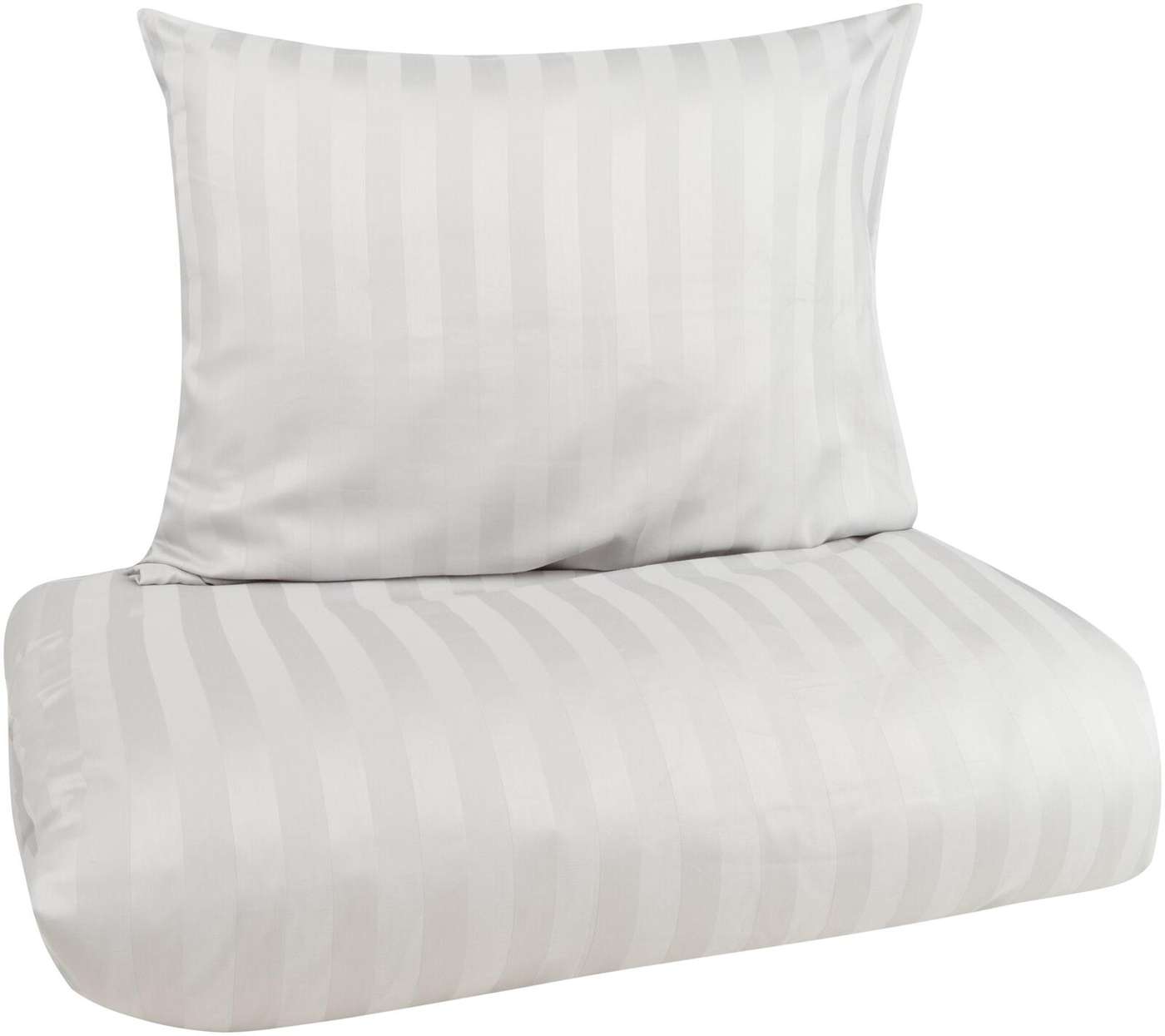 Комплект постельного белья House из сатина Stripe 150x210 см, светло-серый (цвет светло-серый)