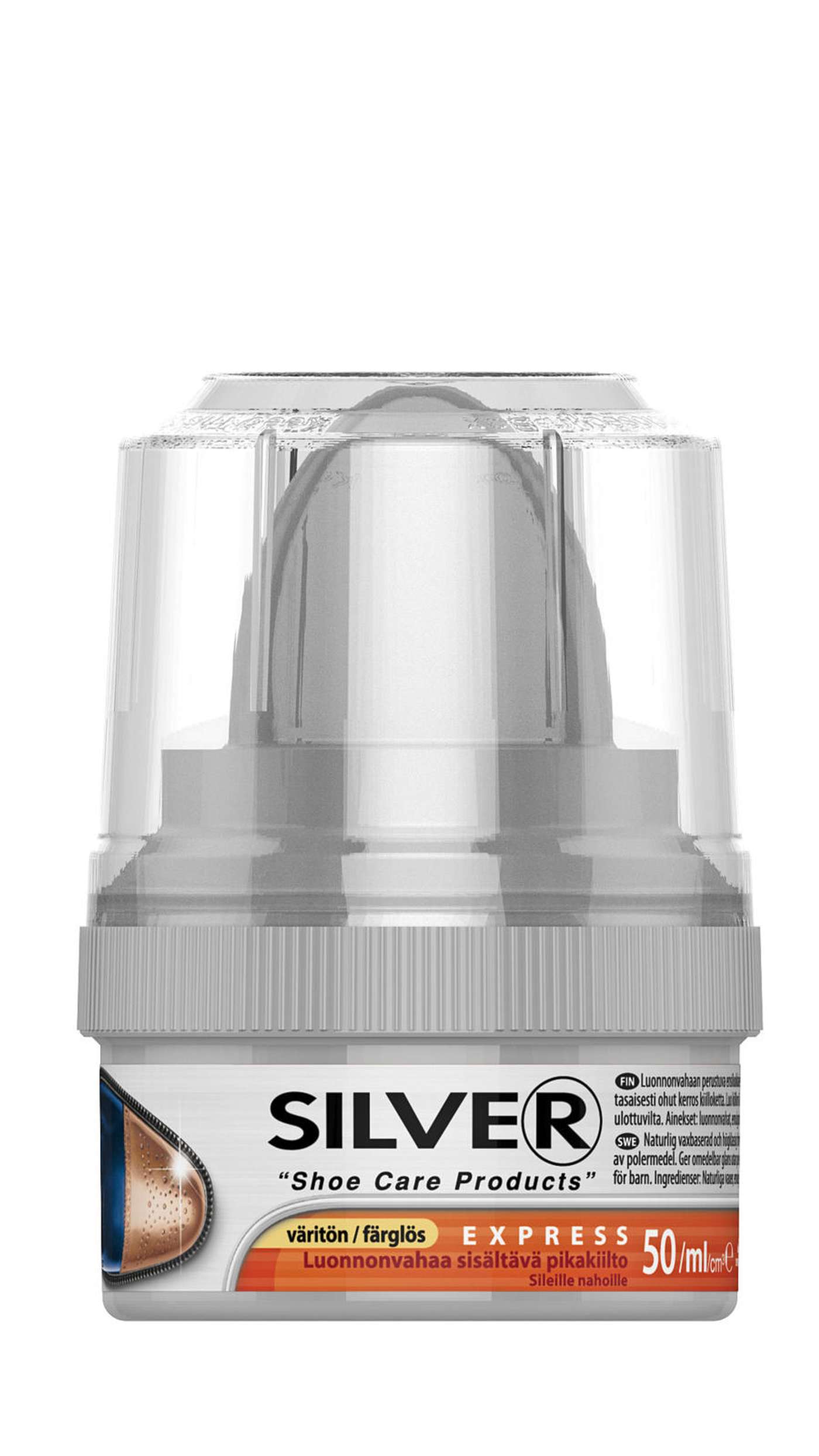 Быстродействующий полироль для обуви Silver 50 мл бесцветный