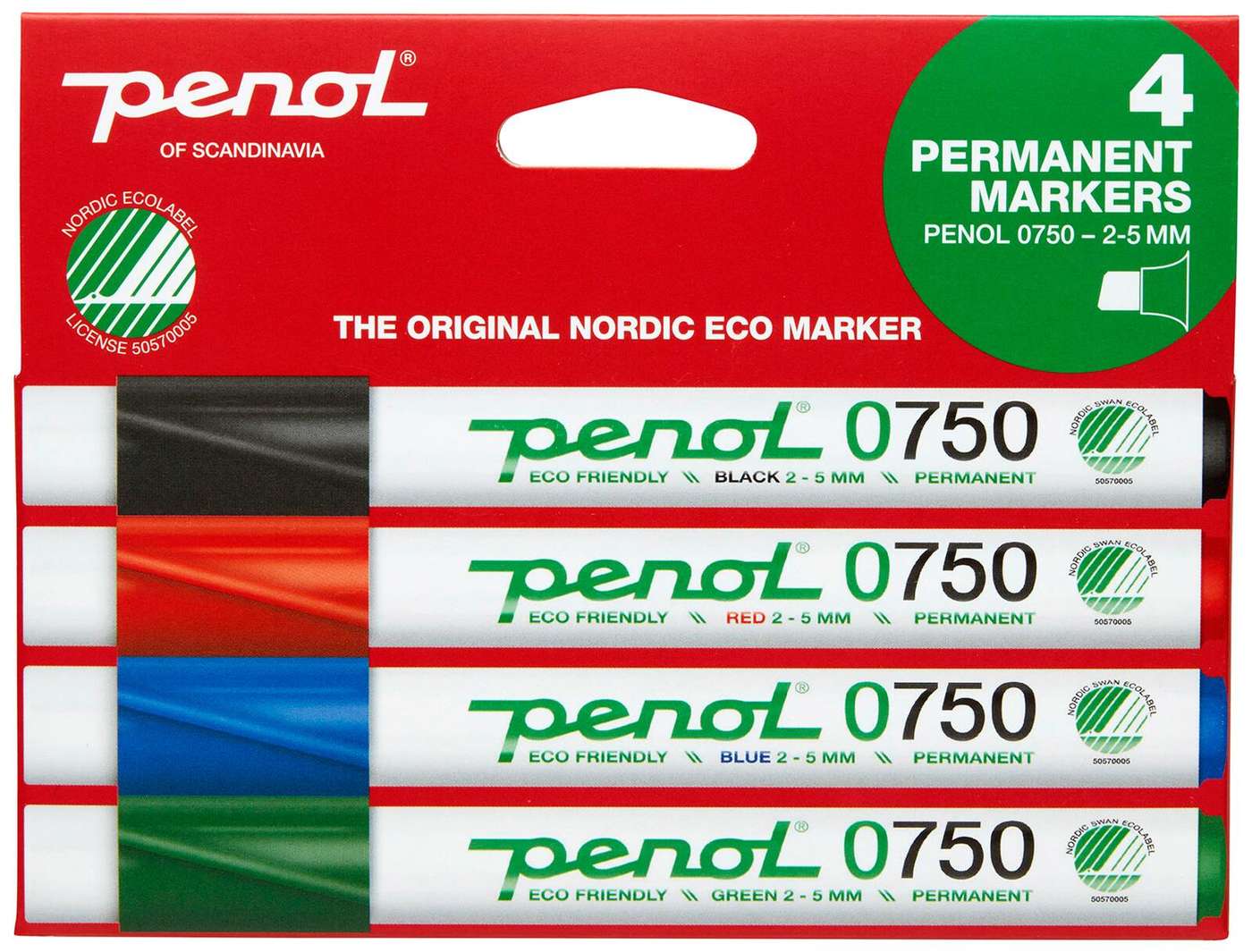 Маркеры перманентные Penol 0750 2-5 мм 4 шт.