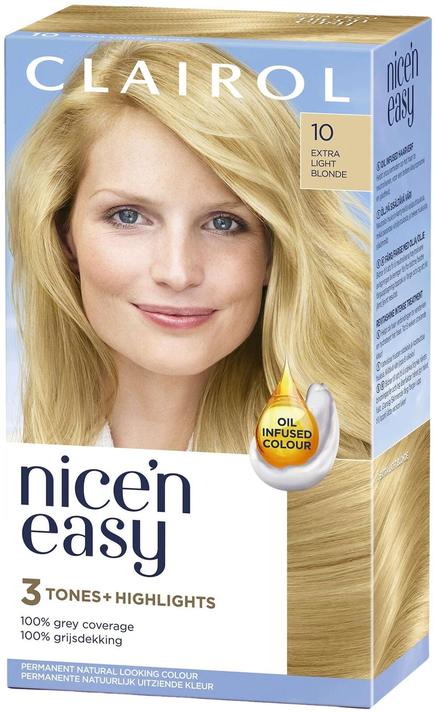 Clairol Nice'n Easy перманентный цвет 10 экстра светлый