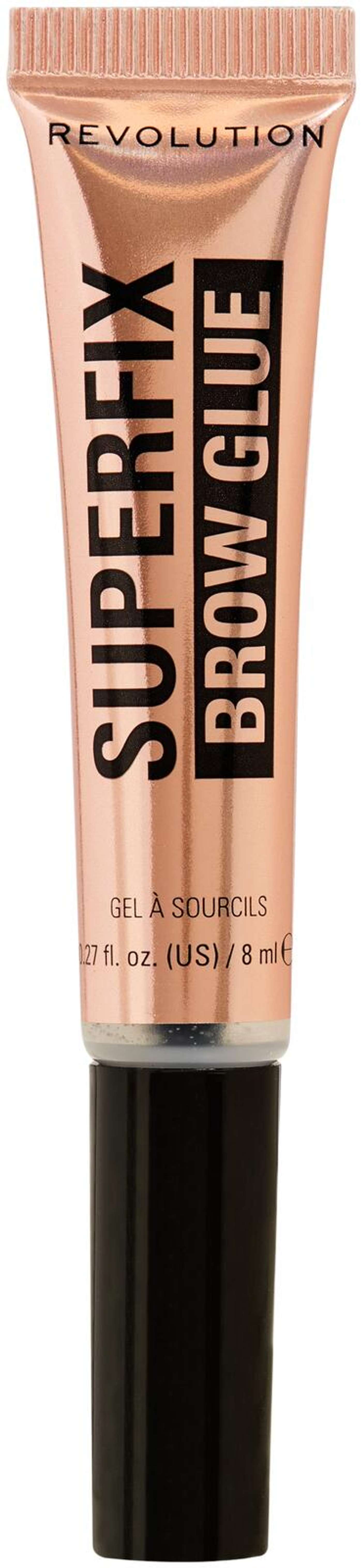 Клей для фиксации уголков и волос Makeup Revolution superfix, 8 мл, экстра фиксация