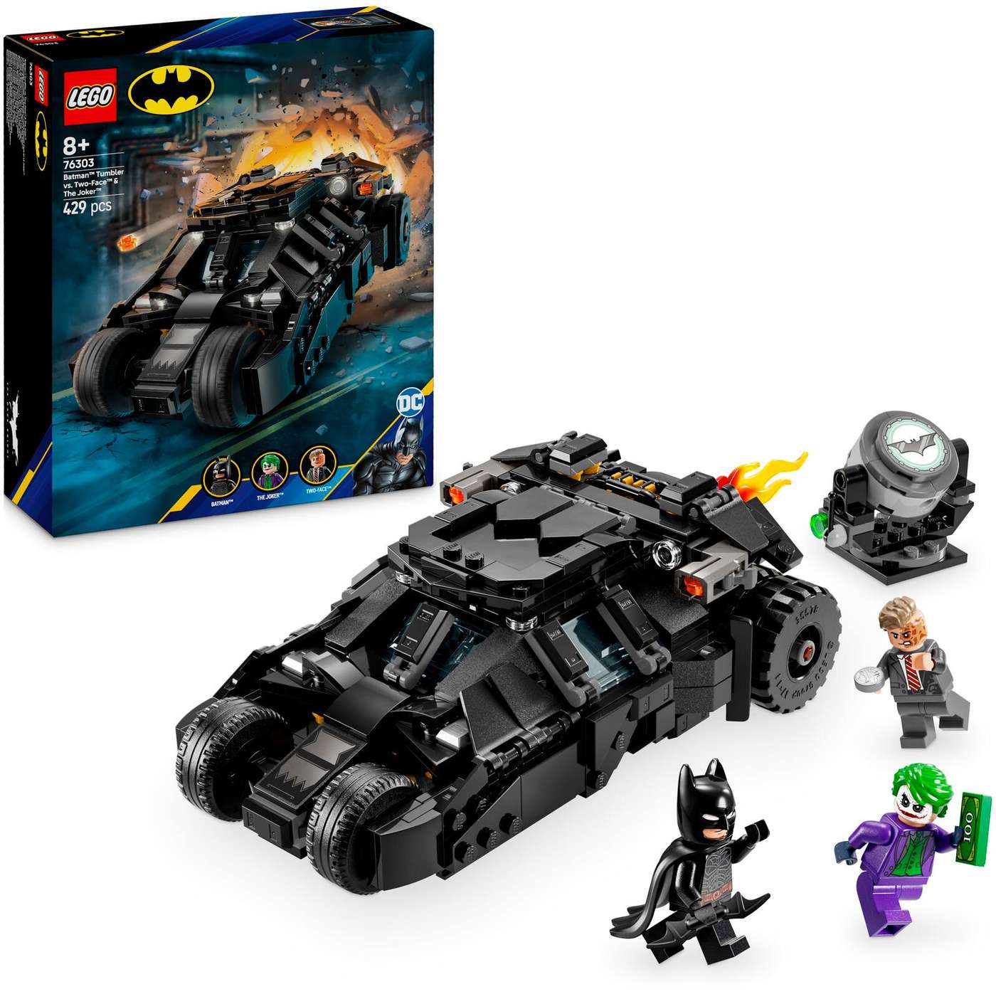LEGO® Super Heroes DC 76303 «Бэтмен™ Неваляшка против Двуликого™ и Джокера™»