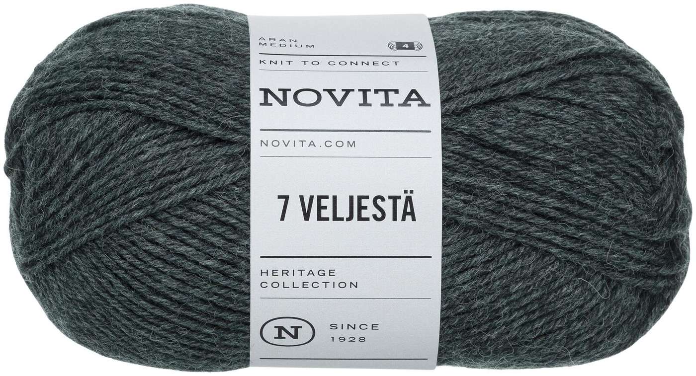 Нить Novita 7 от Velje 100 г графит 044 (цвет графит)