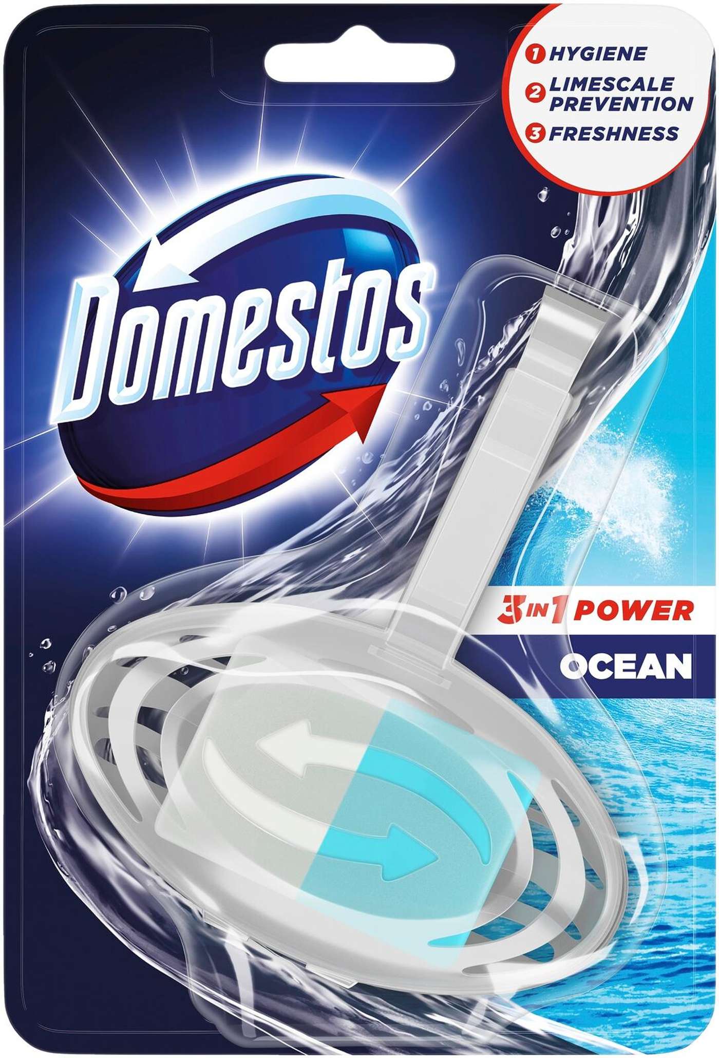 Освежитель для туалета Domestos 3в1 Ocean Fresh 1х35г