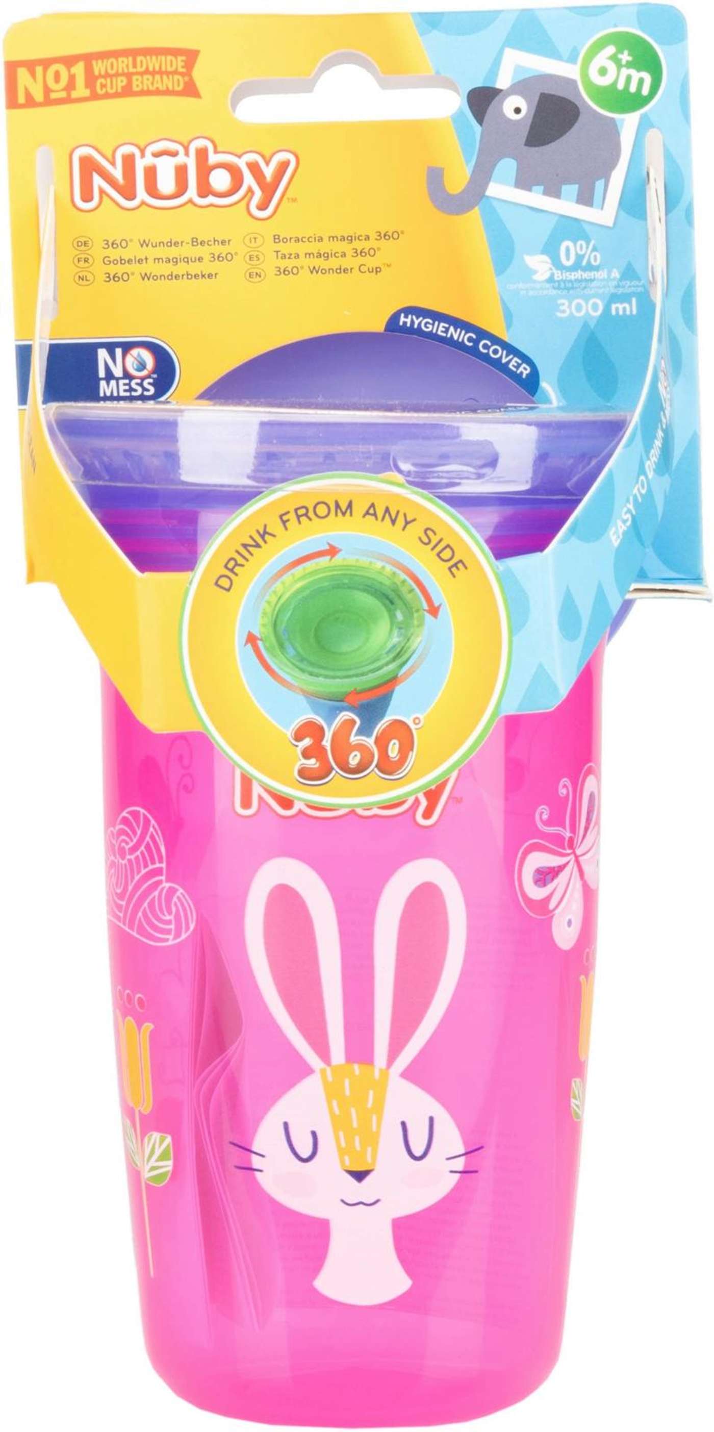 Чудо-кружка Nuby 360° 300мл 6 месяцев +