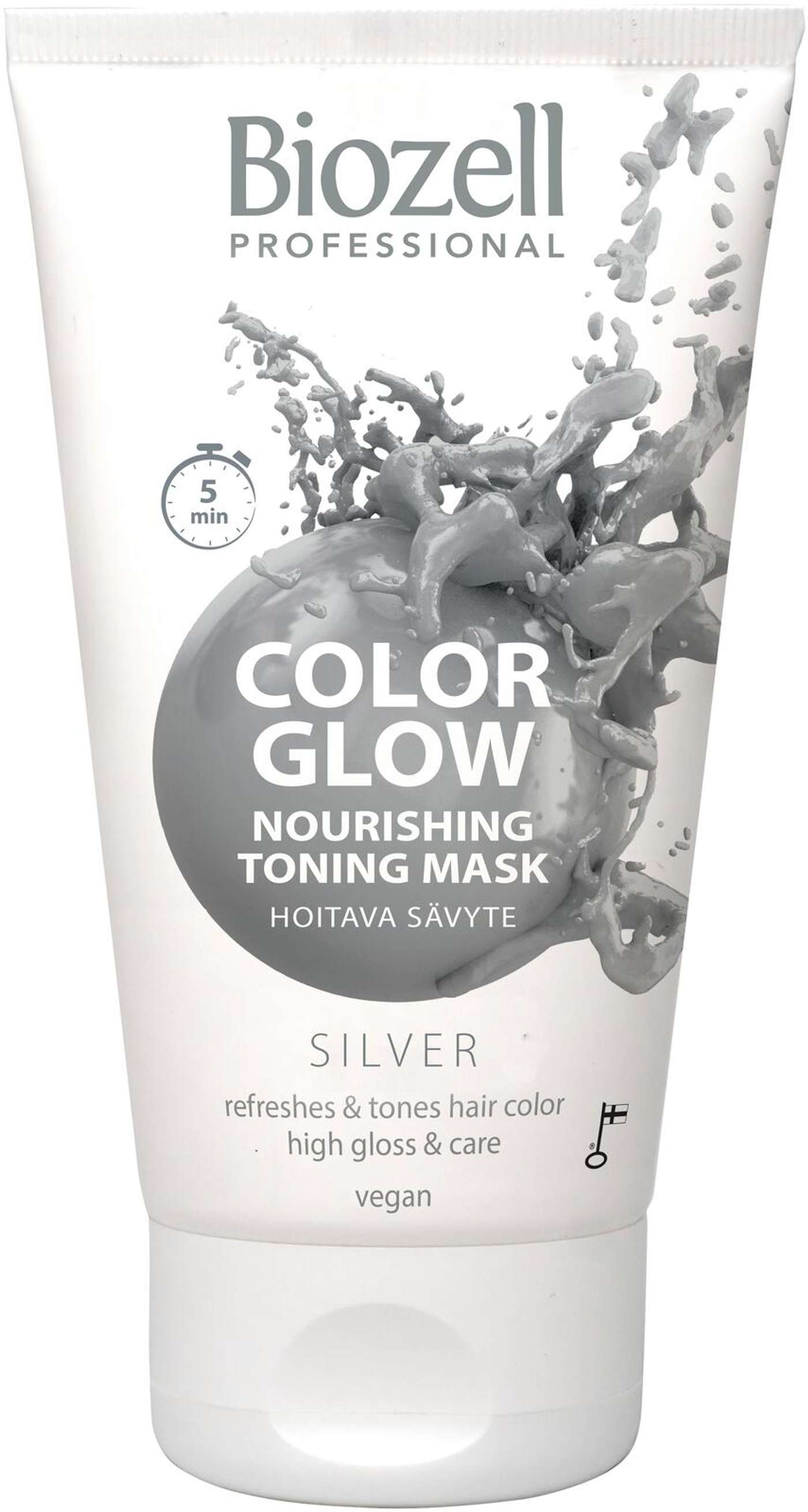 Biozell Color Glow Питательная тональная маска Серебро 150мл