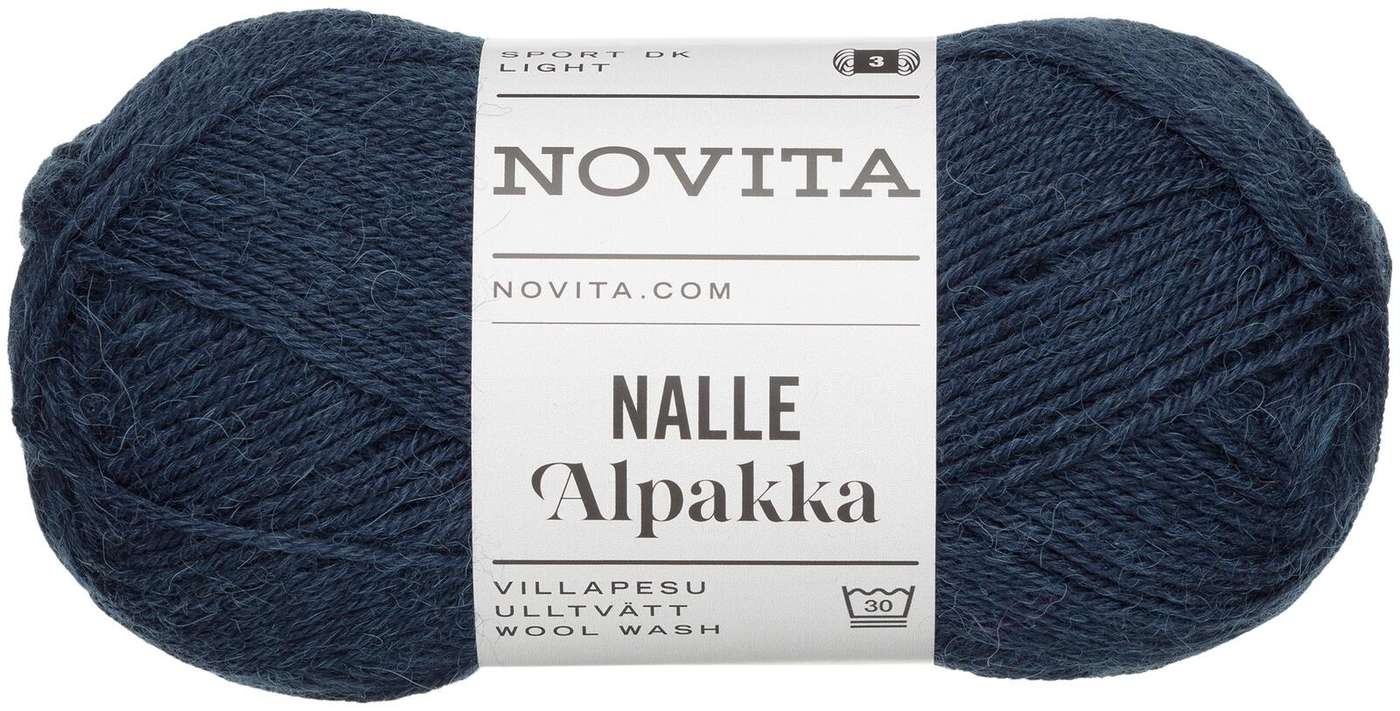 Пряжа Novita Тедди Альпака 50г морозная ночь 1261 (цвет морозная ночь)