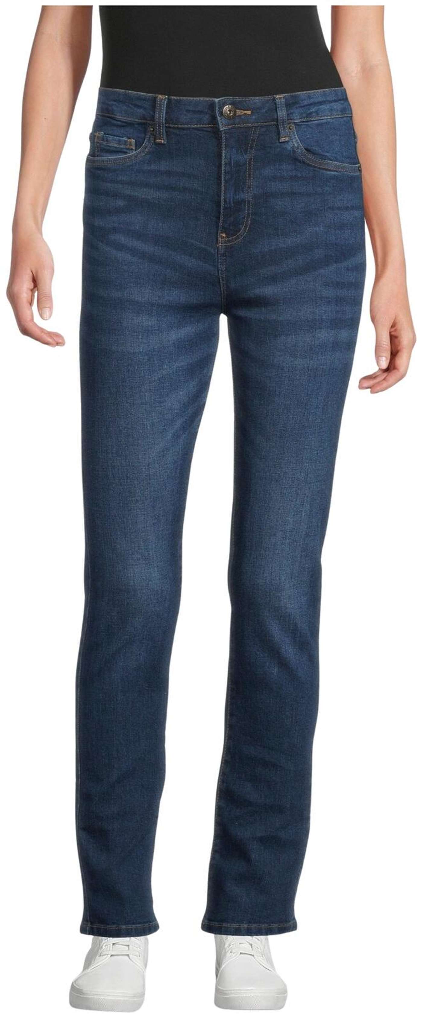Домашние женские джинсы Slim Fit (размер XS, цвет Средний синий)