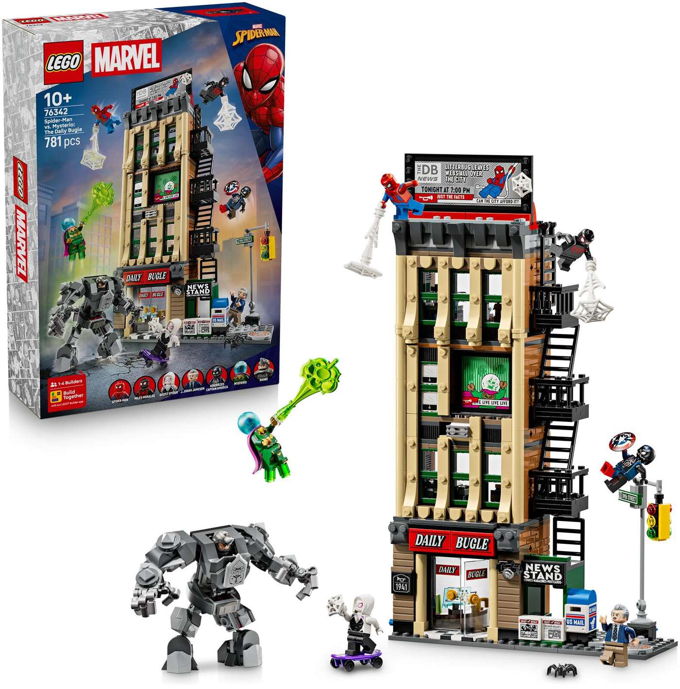 LEGO® Super Heroes Marvel 76342 Человек-паук против Мистерио: Daily Bugle