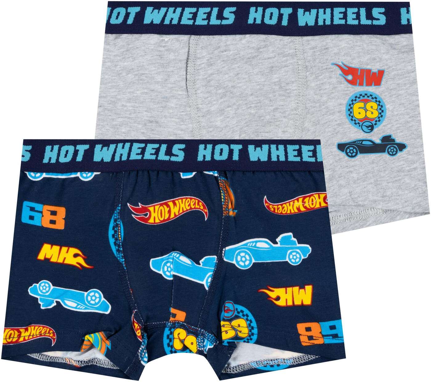 Боксеры для мальчиков Hot Wheels A2-9966, 2 шт. (размер 110-116 СМ, цвет Синий / Серый мел)