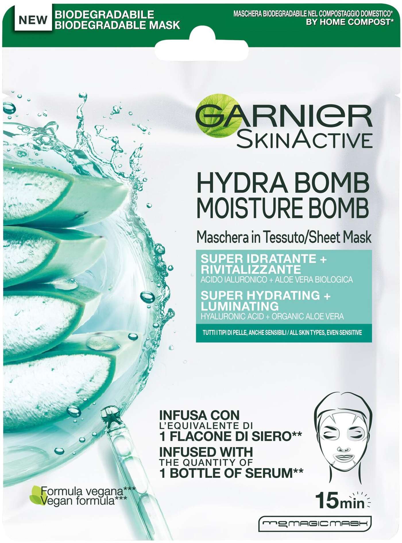 Garnier SkinActive Hydra Bomb Суперувлажняющая и восстанавливающая тканевая маска 28г
