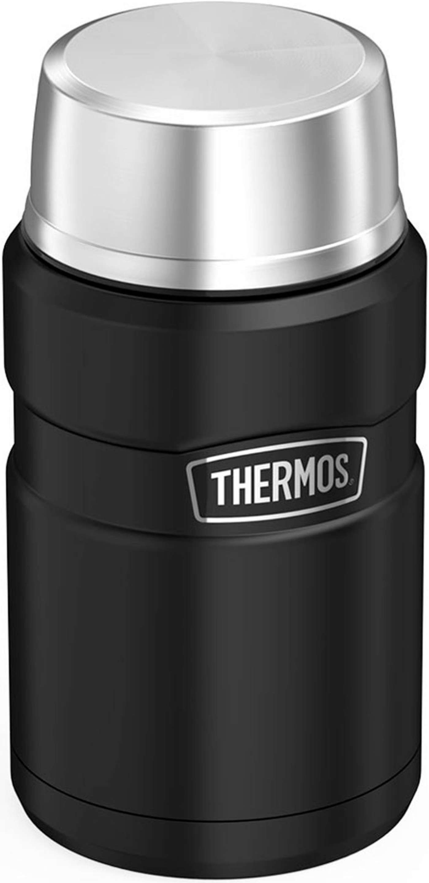 Термос пищевой термос Нержавеющая сталь King 710 мл (цвет Матовый черный)