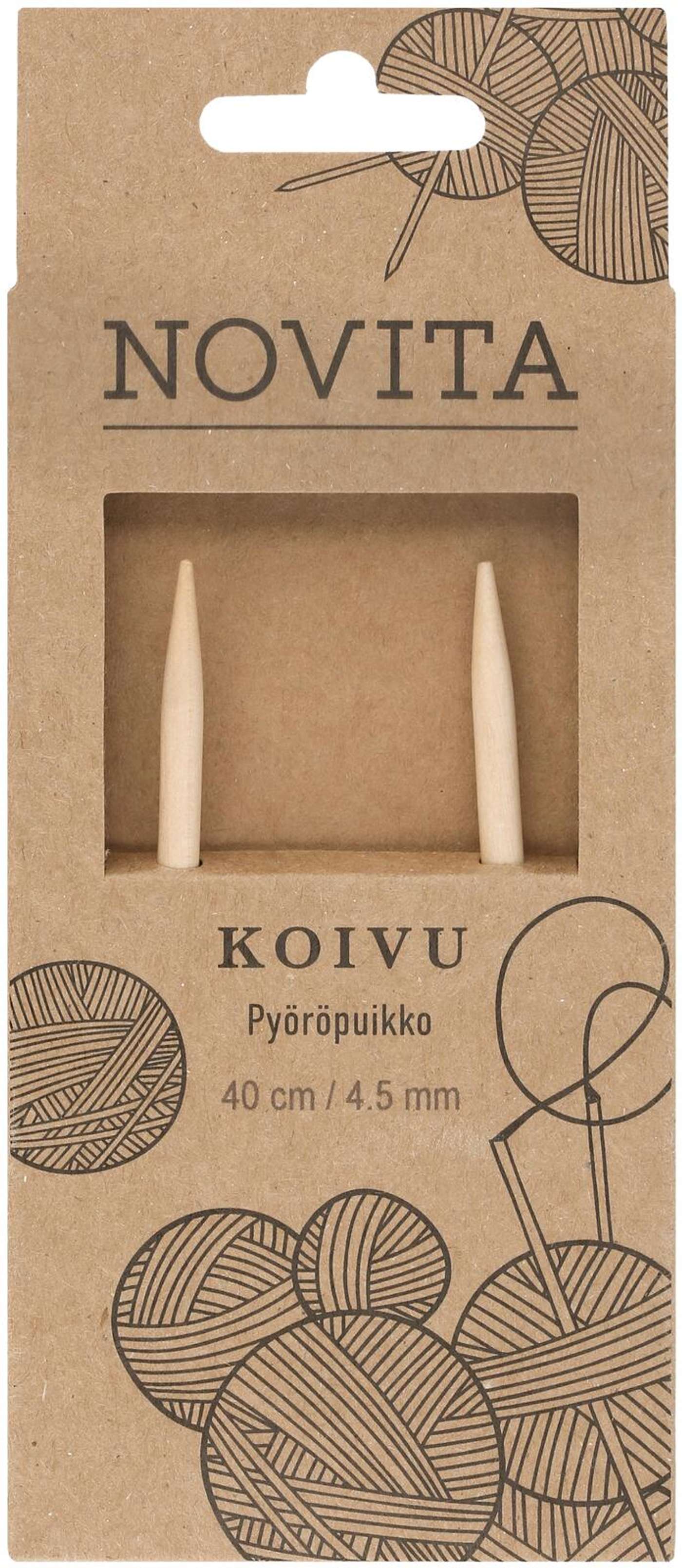 Круговые спицы Novita 40 см береза ​​4, 5 мм