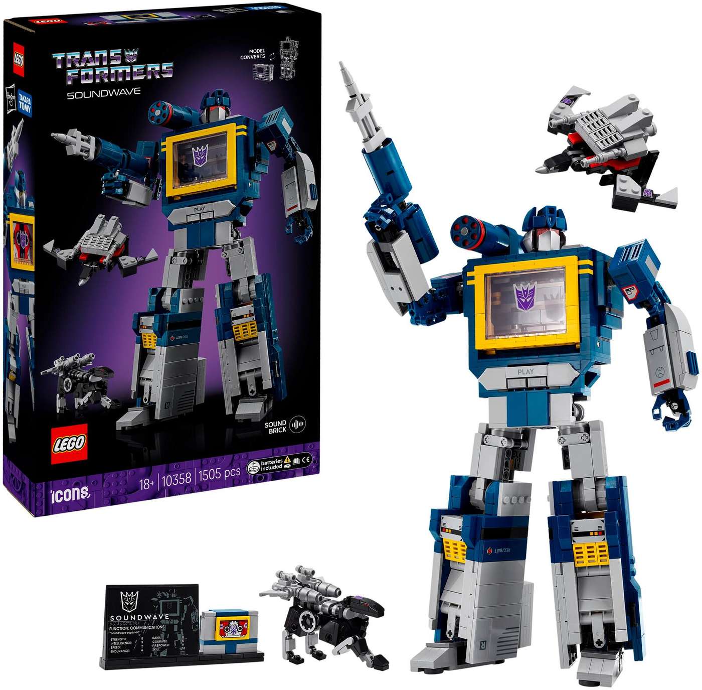 LEGO® Icons 10358 Трансформеры: Саундвейв