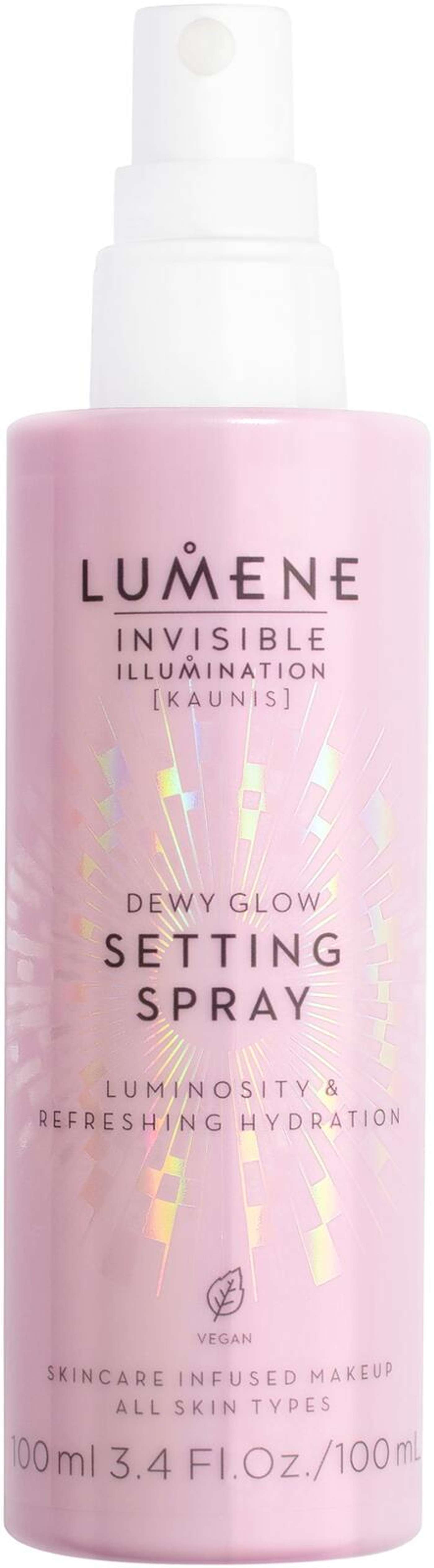 Lumene Invisible Illumination Dewy Glow Увлажняющий спрей-фиксатор макияжа 100 мл (цвет Один оттенок)