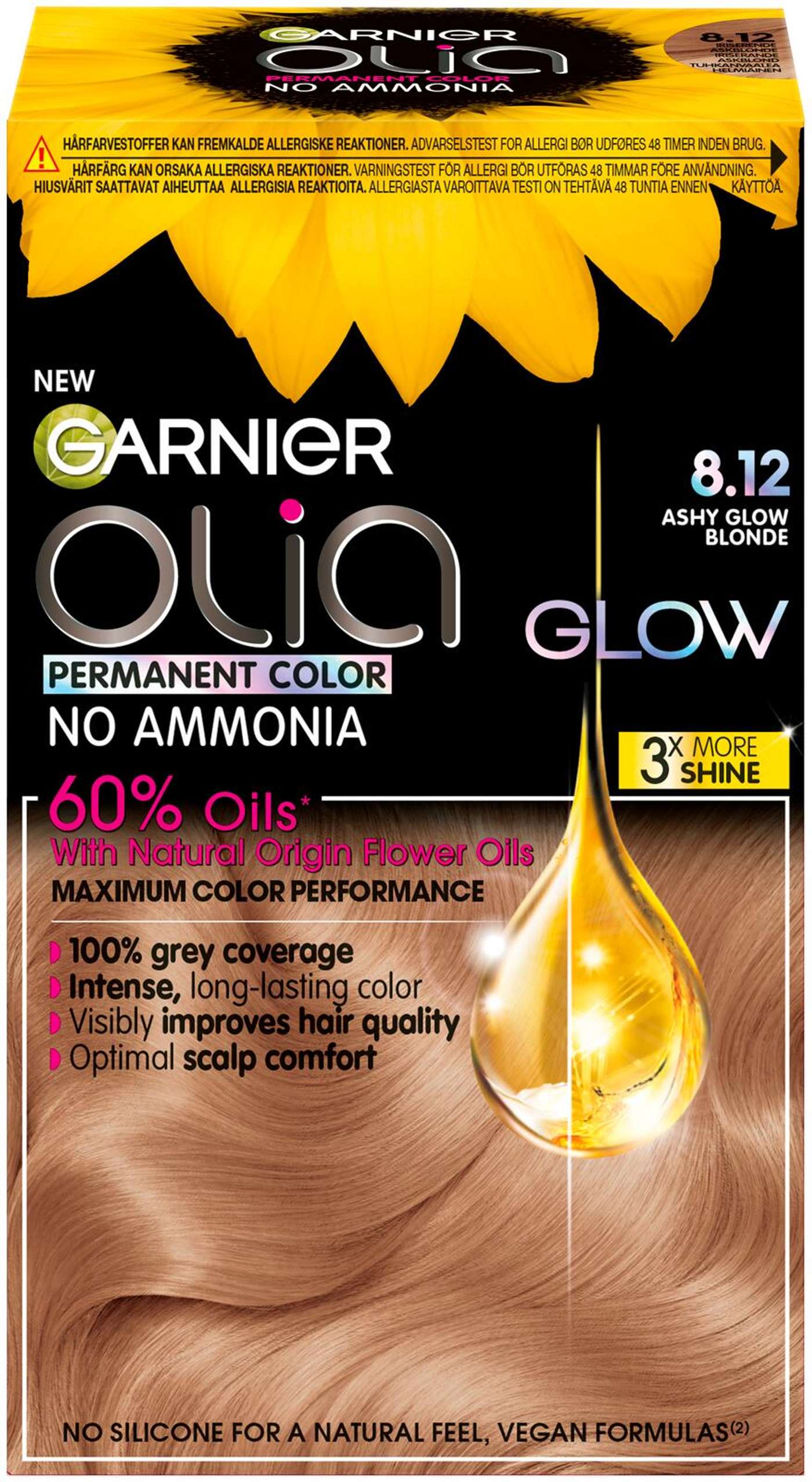 Garnier OLIA GLOW BKIT 8. 12 IRID BLD 030 (цвет Пепельный сияющий блондин)