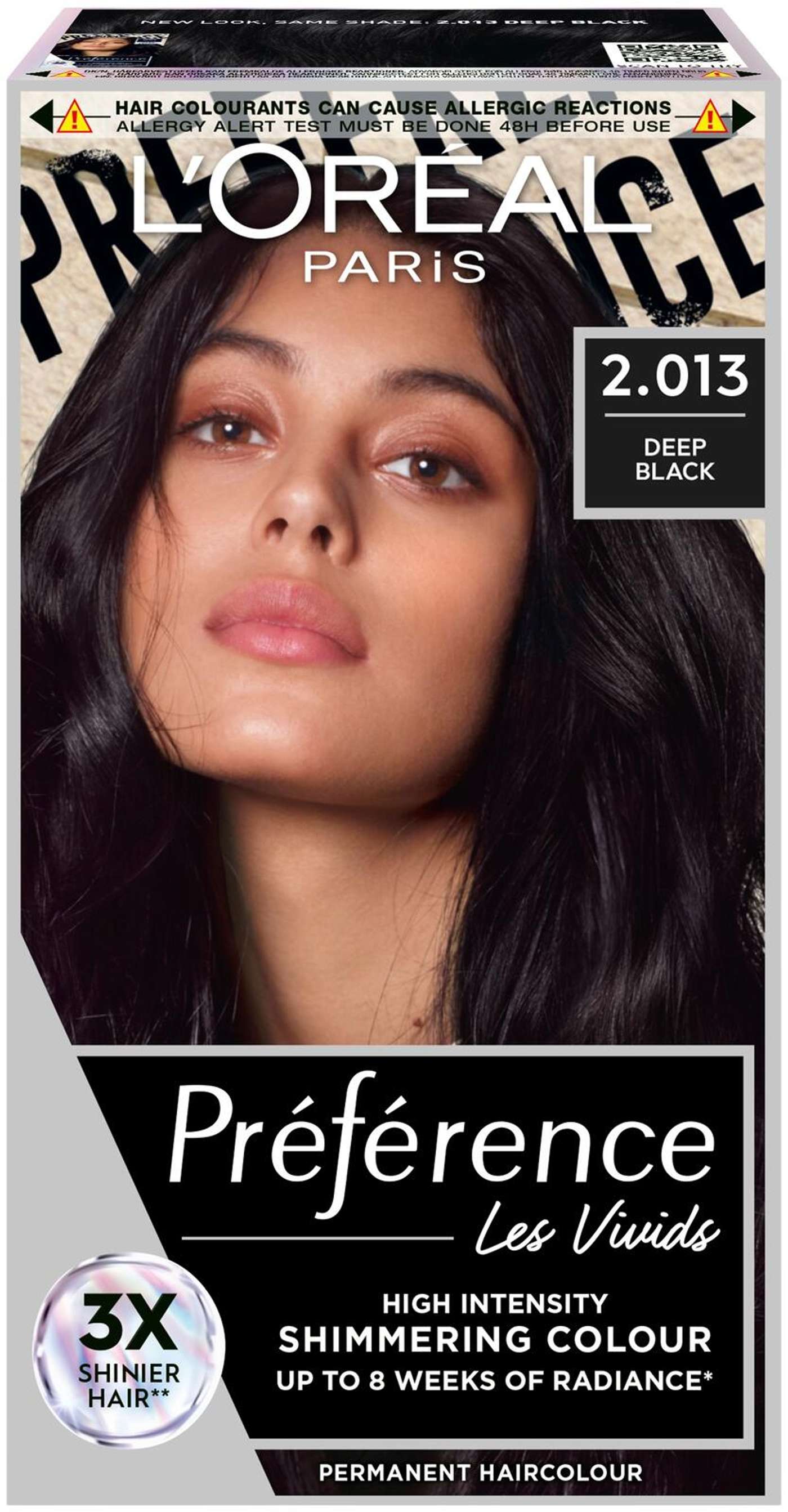 L'Oréal Paris Préférence Vivid Colors Deep Black интенсивный перманентный цвет 1 шт. (цвет матовый черный)