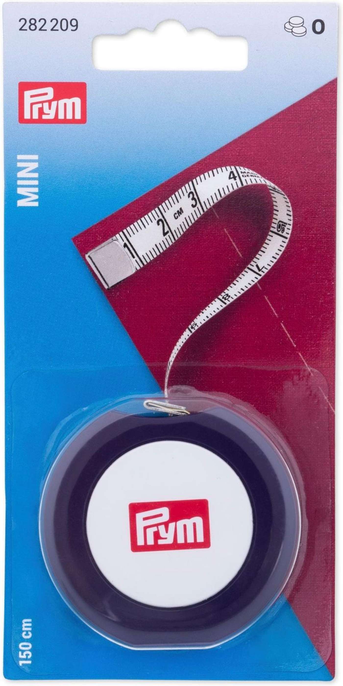 Рулетка Prym Mini 150см (цвет темно-синий / белый)