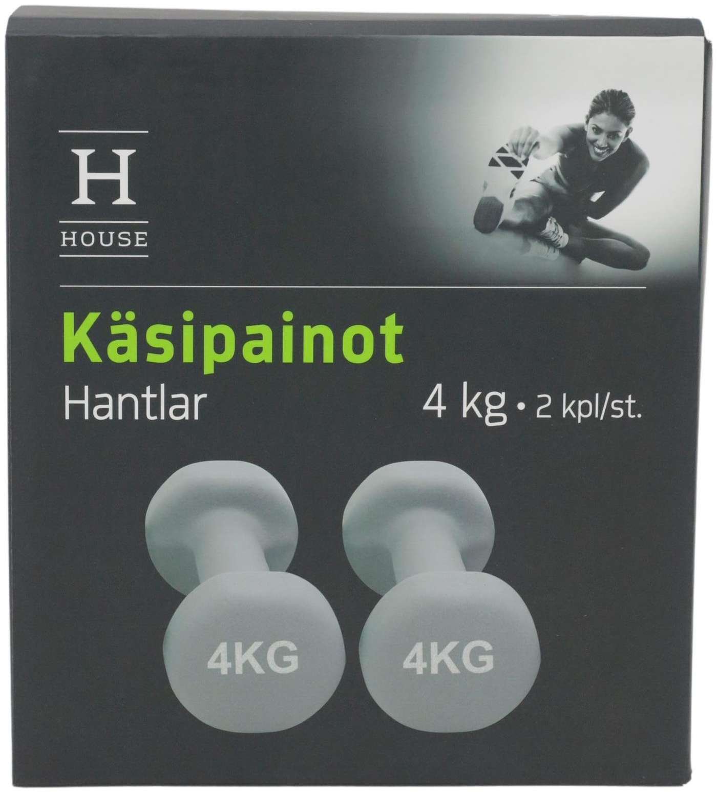 Гантели домашние неопреновые 2 х 4кг.