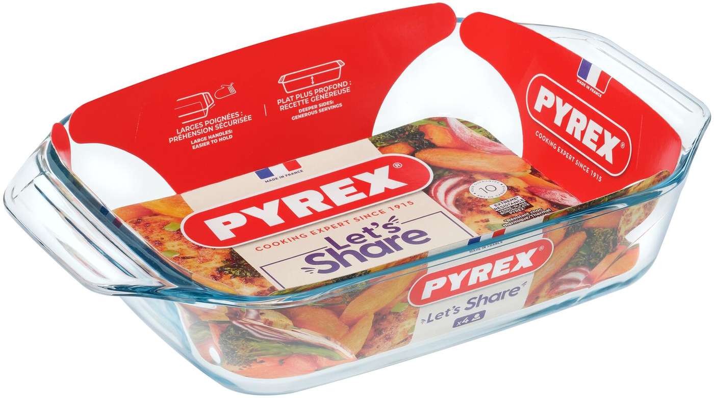 Стеклянная тарелка Pyrex Irresistible 31x20см. (цвет прозрачный)