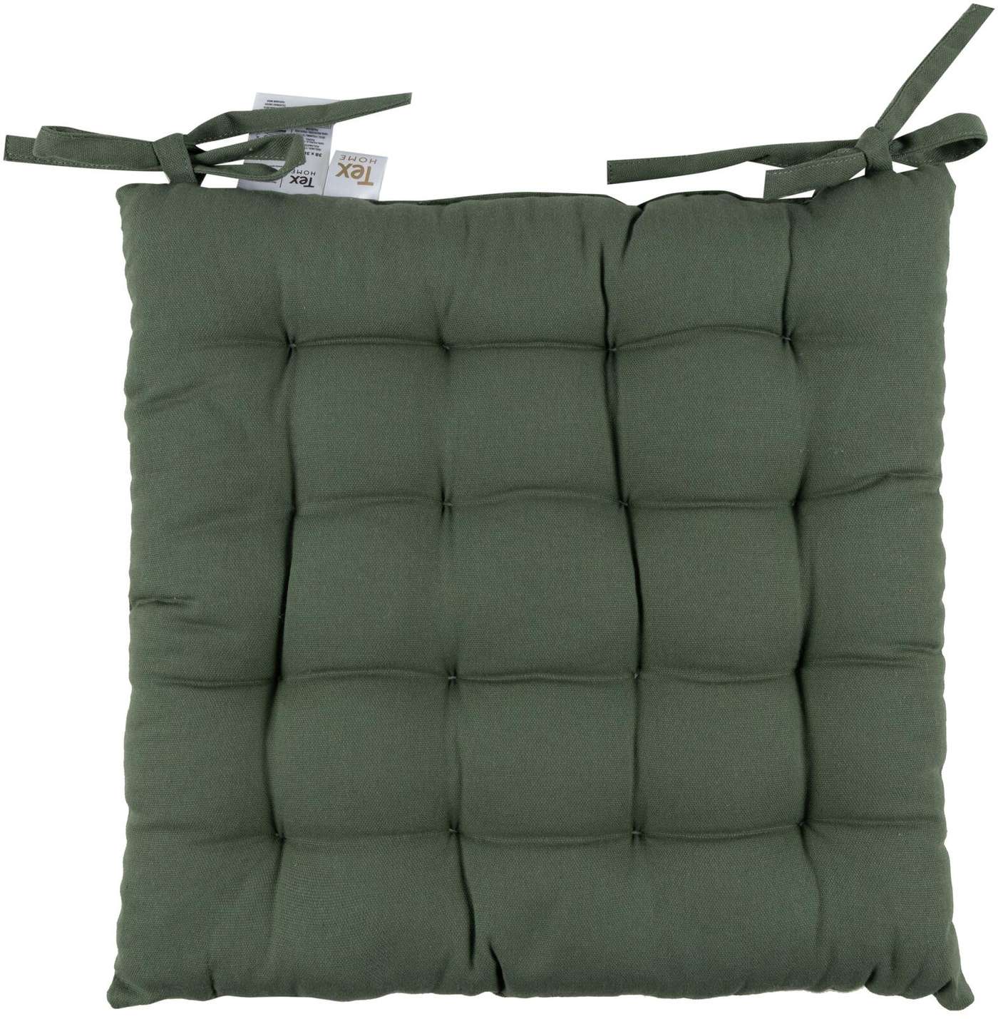 Подушка на сиденье Tex Home Galette 38x38 см зеленый хаки (цвет хаки зеленый)