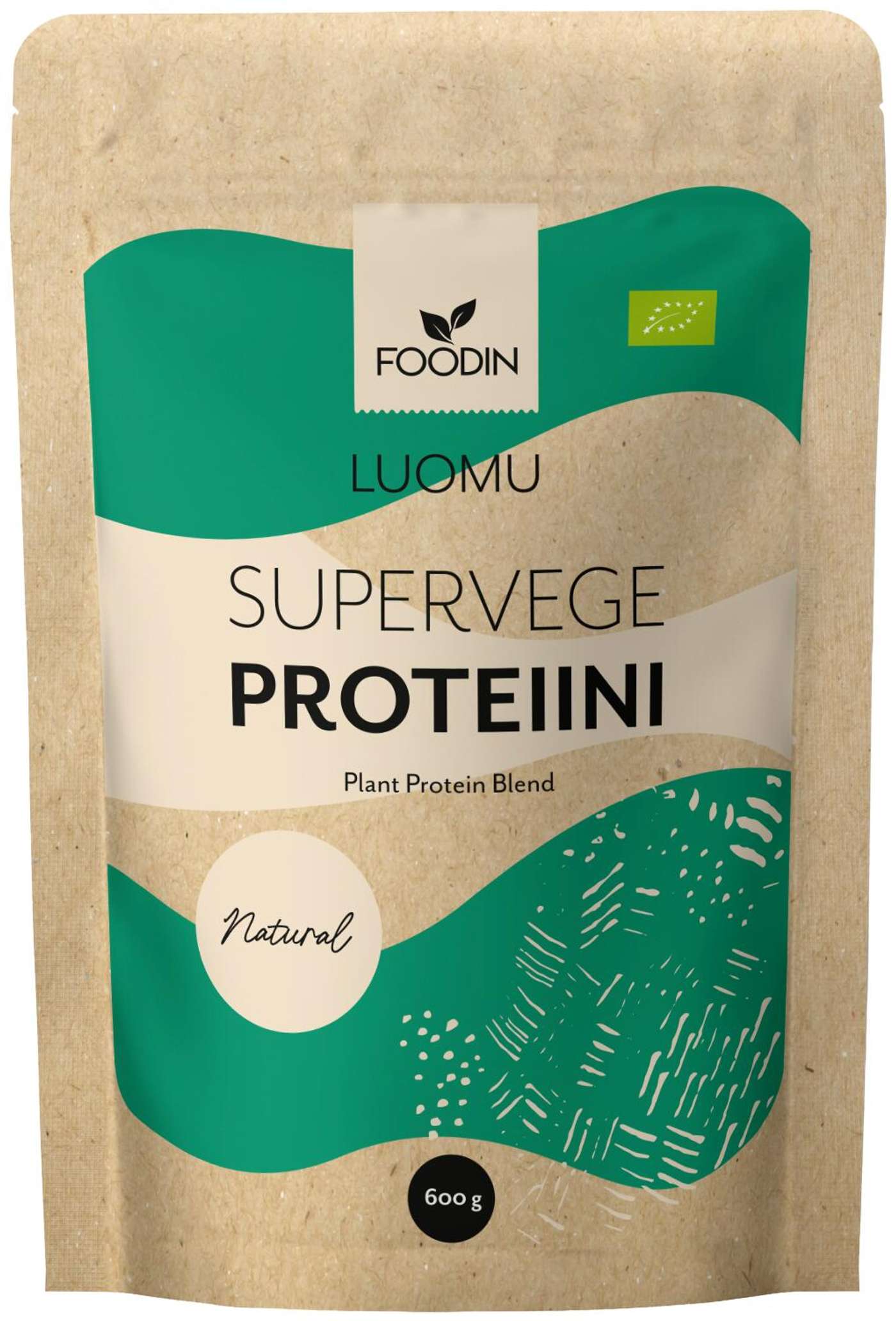 Foodin Supervege смесь растительных протеинов органическая 600г