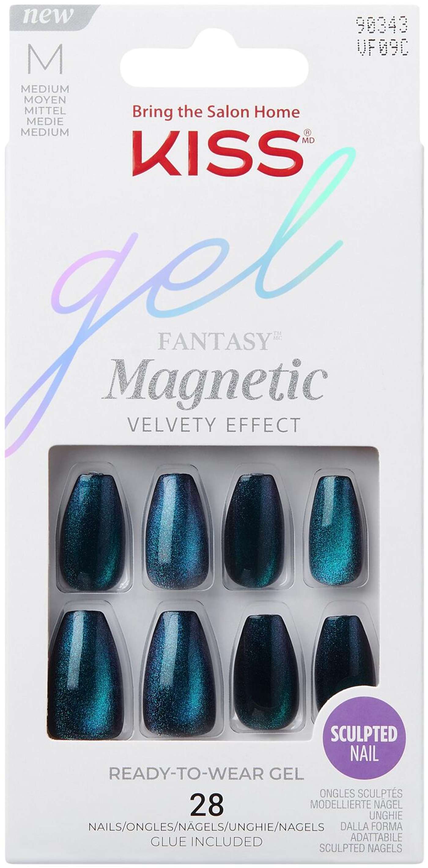 Магнитные ногти Kiss Gel Fantasy - Хамелеон 28 шт.