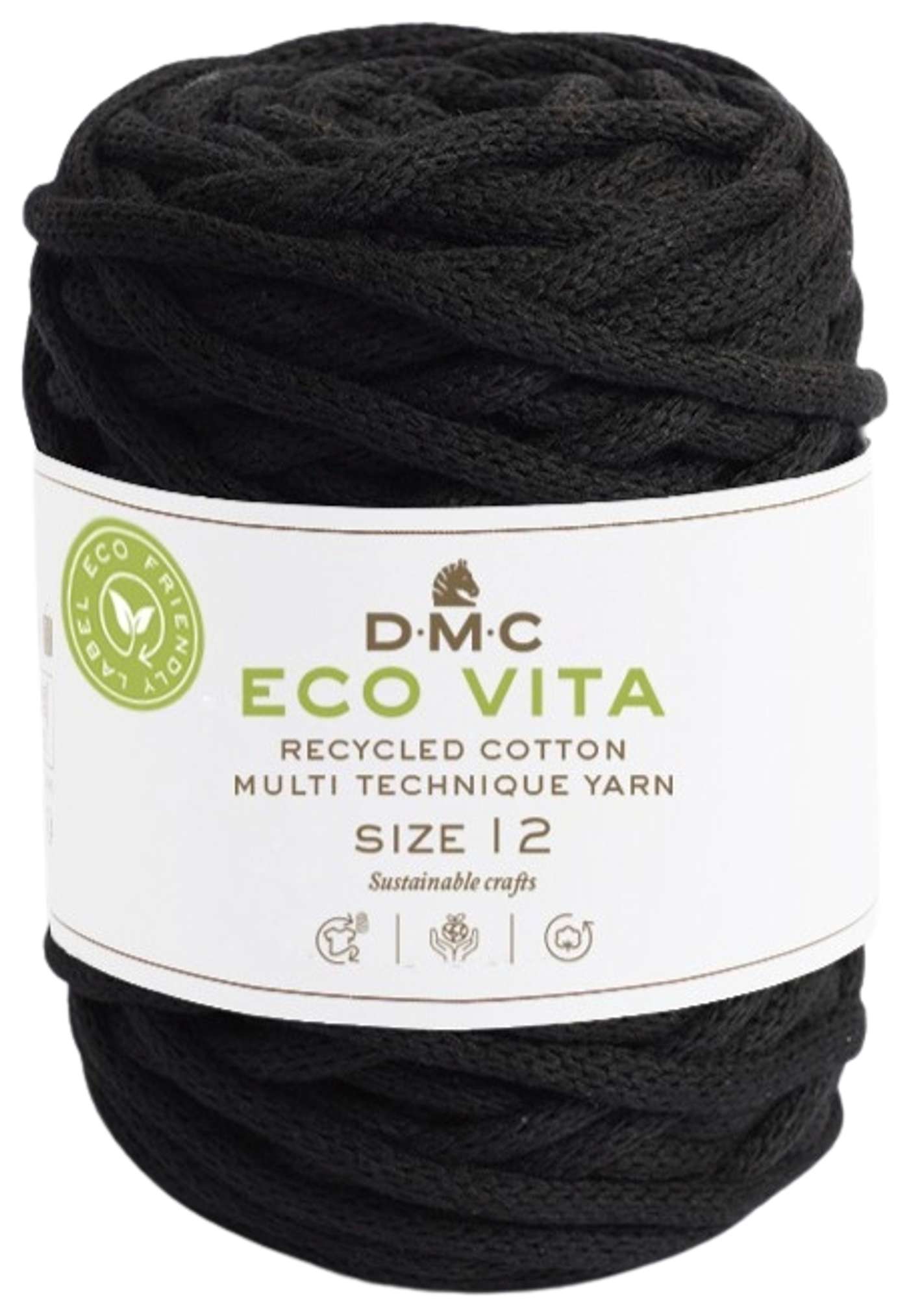 Шнур DMC Eco Vita 250г черный (цвет черный)