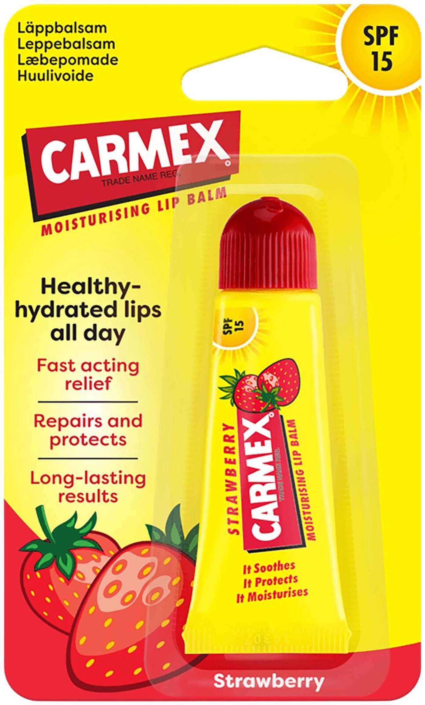 Carmex Бальзам для губ Клубника тюбик 10г
