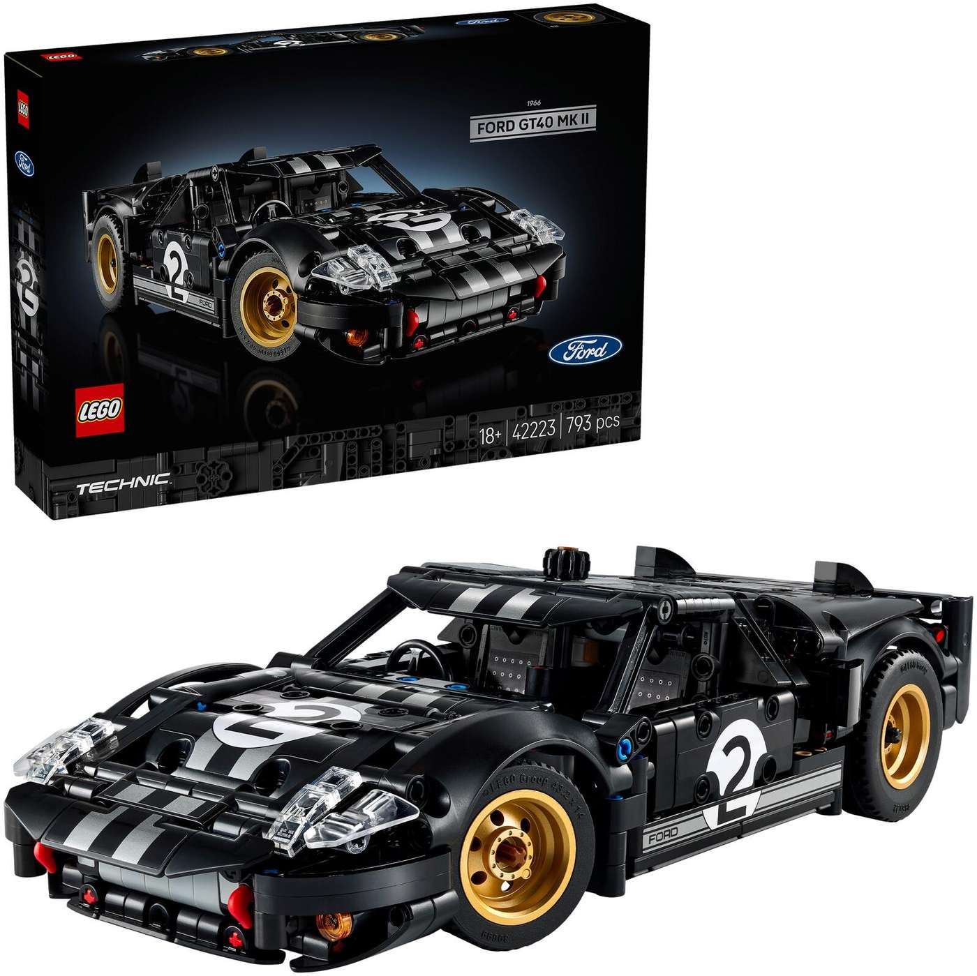 LEGO® Technic (42223) Гоночный автомобиль Ford GT40 MKII 1966 года выпуска