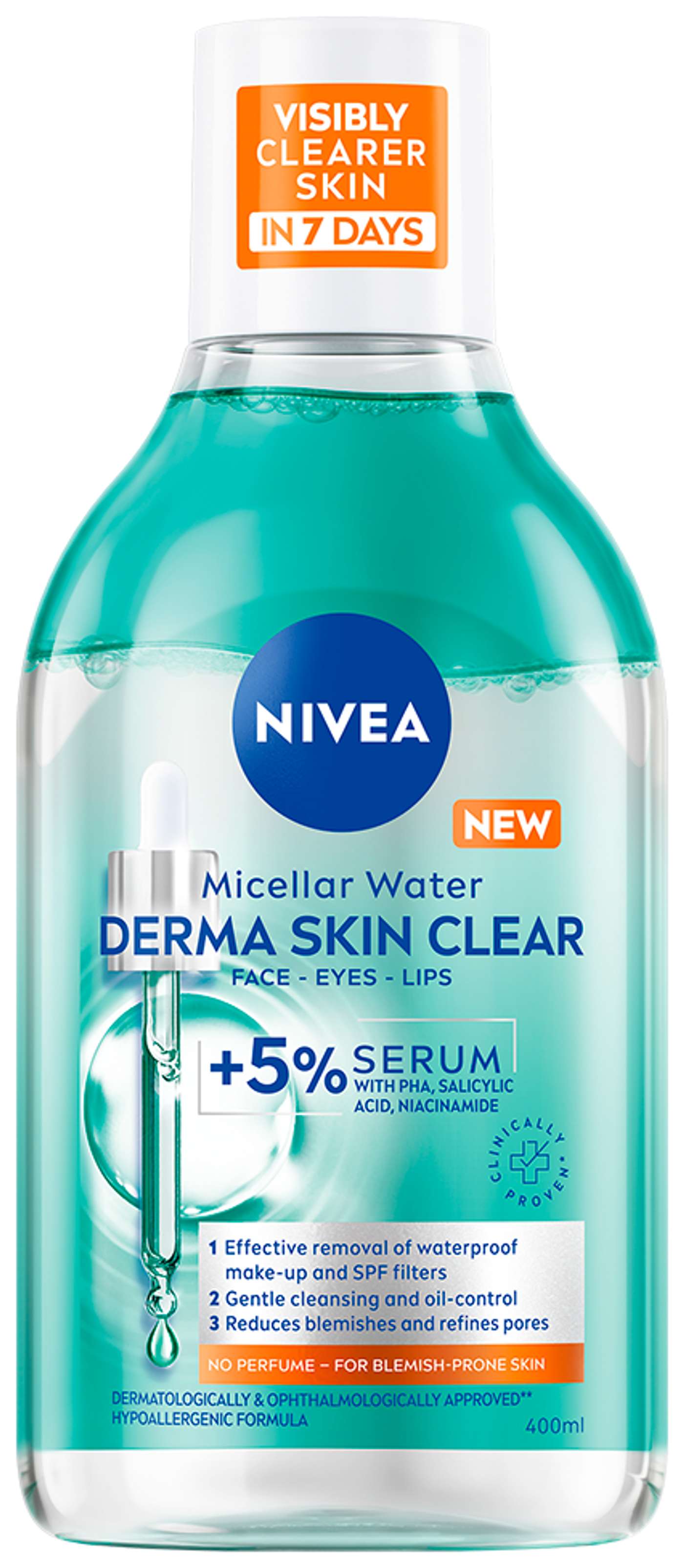 NIVEA 400 мл Derma Skin Clear Refining Micellar Water мицеллярная вода