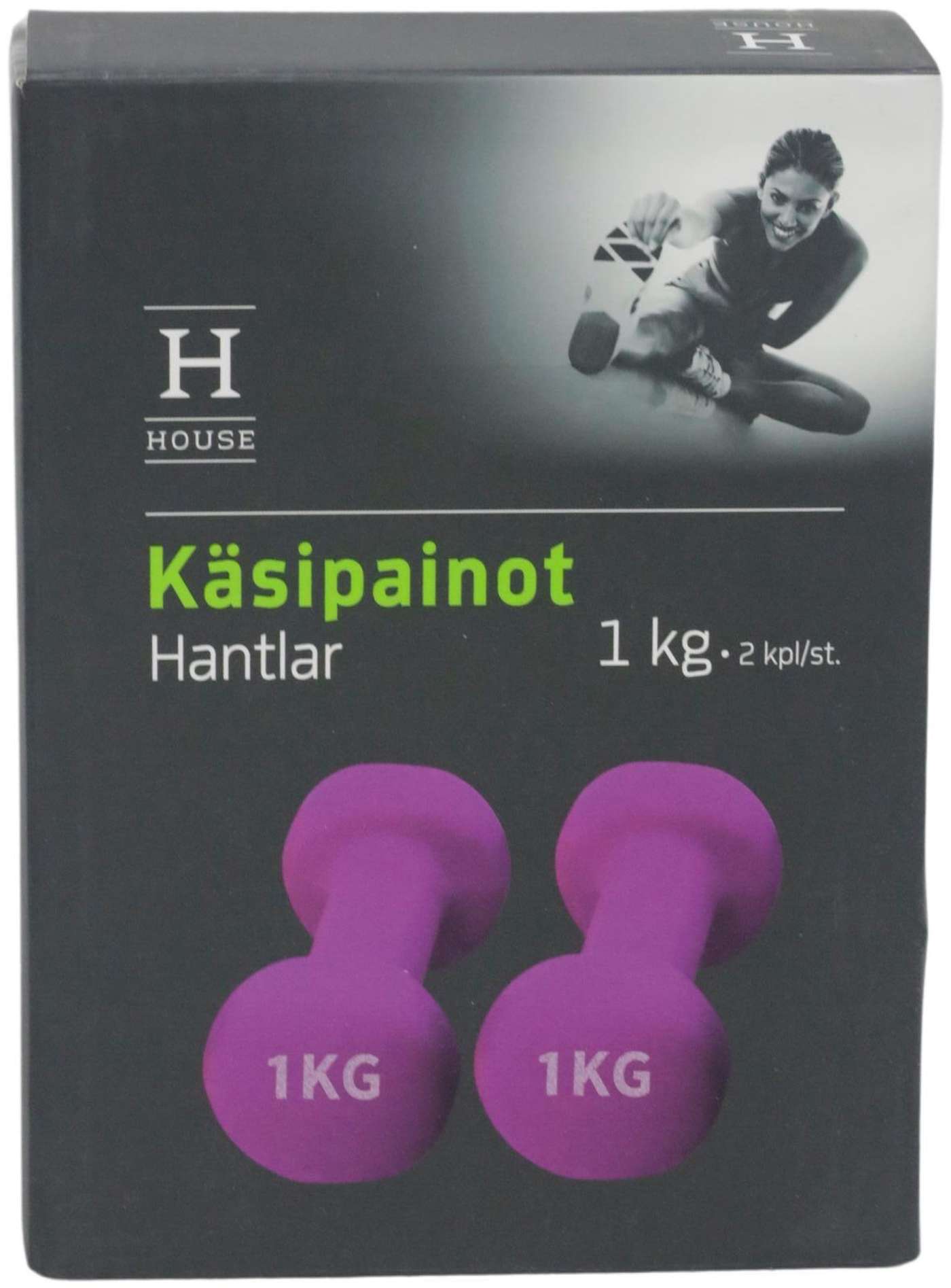 Гантели домашние неопреновые 2 х 1кг.