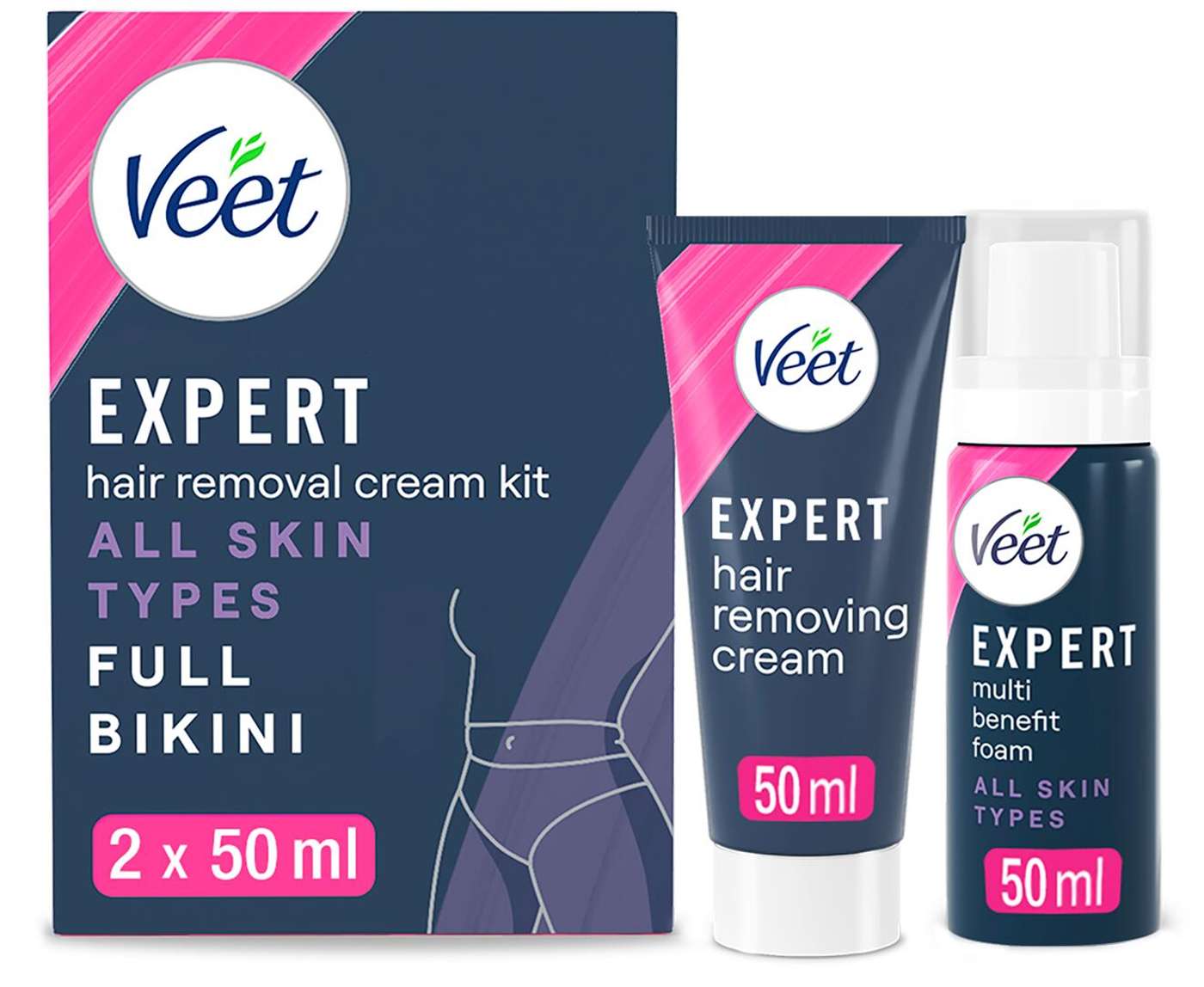 Набор для депиляции Veet Expert Full Bikini для всех типов кожи 2х50мл