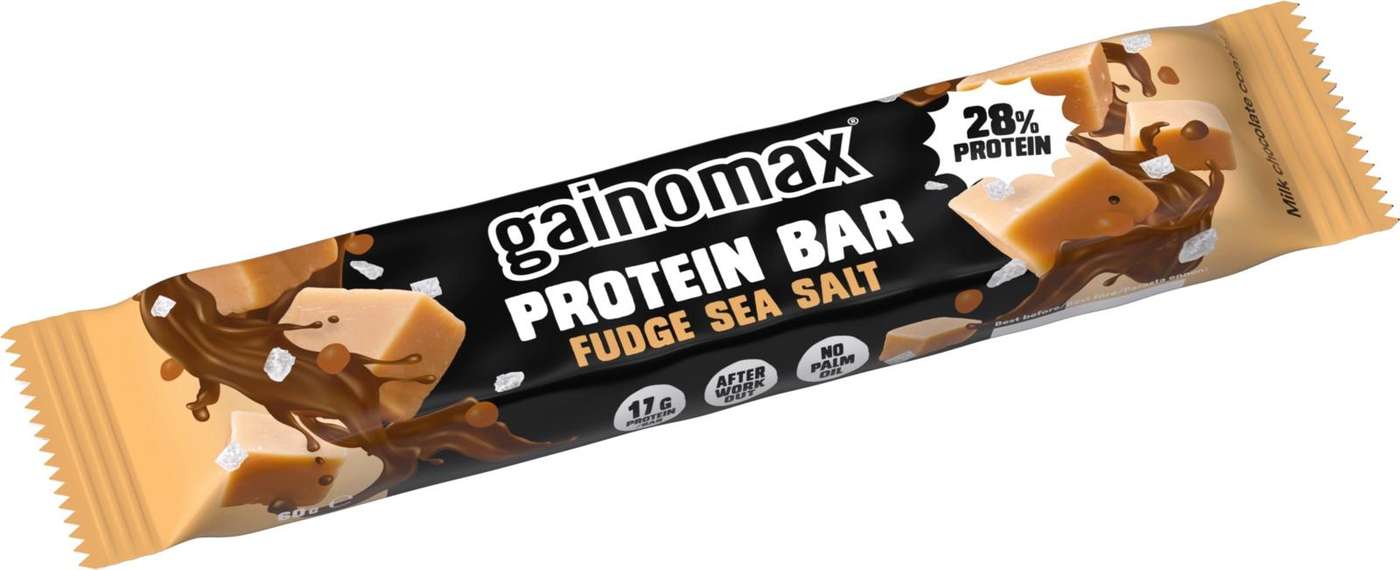 Протеиновый батончик Gainomax Fudge с морской солью, 60 г