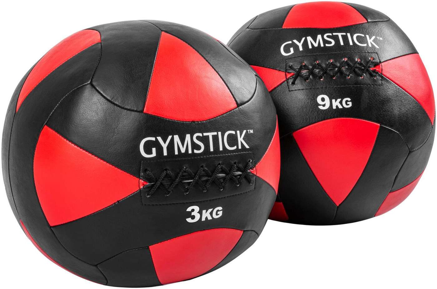 Мяч для упражнений Gymstick Wall Ball (размер 3 кг, цвет ЧЕРНО-КРАСНЫЙ)
