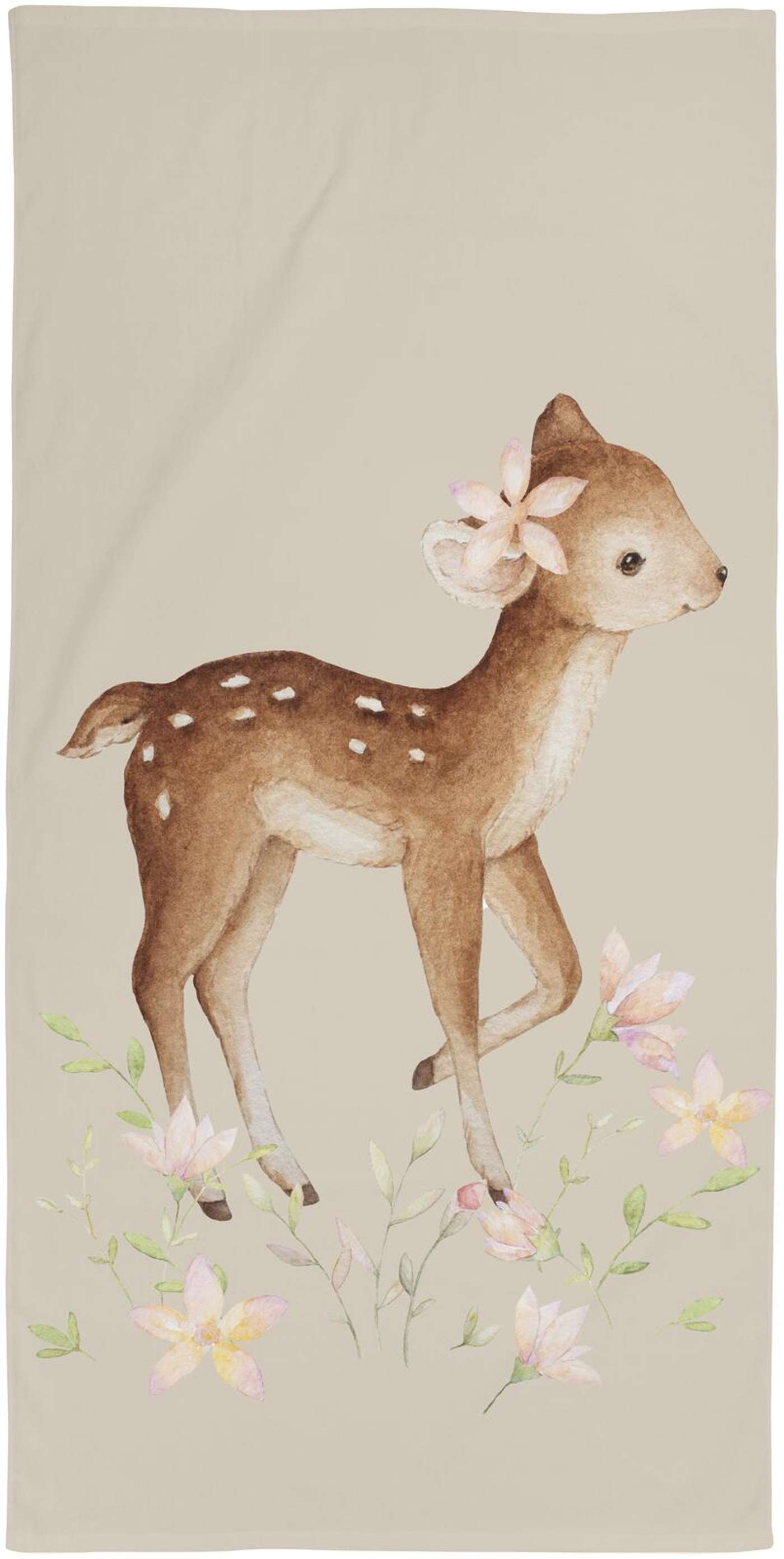 Полотенце детское банное Ciraf Bambi 70x140 см бежевое (цвет бежевый)