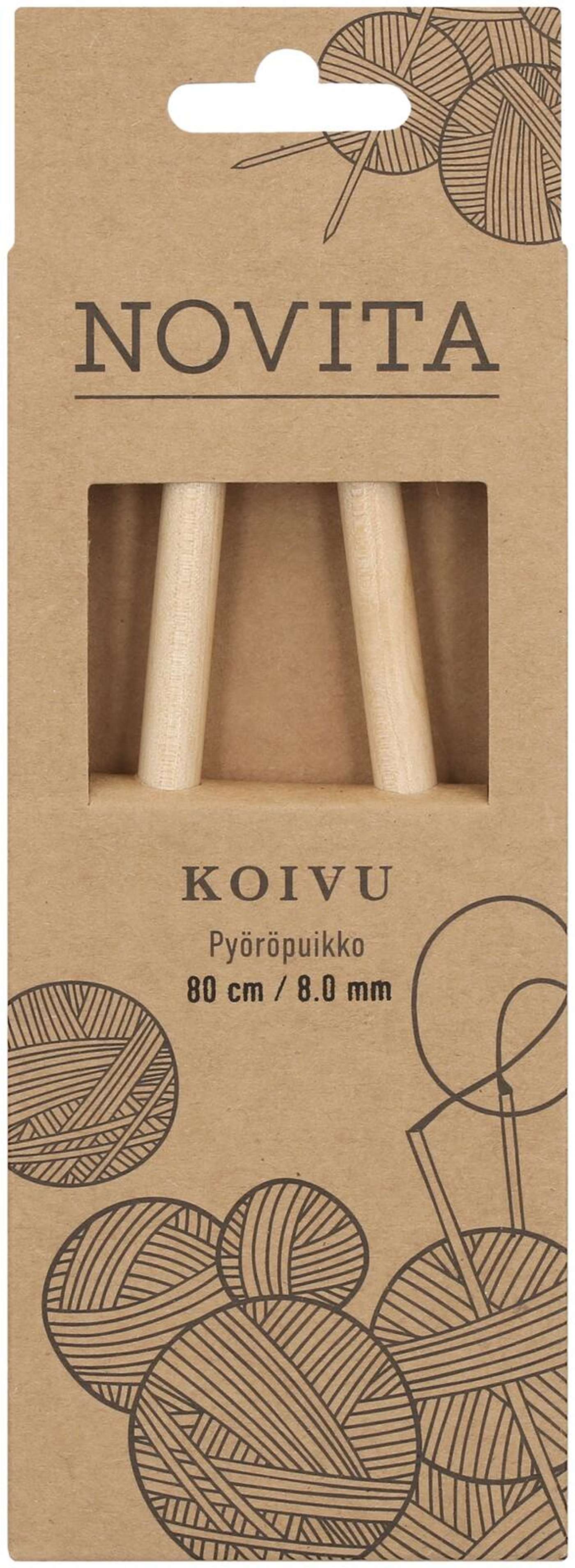 Novita Палочка круглая березовая 80см - 8мм