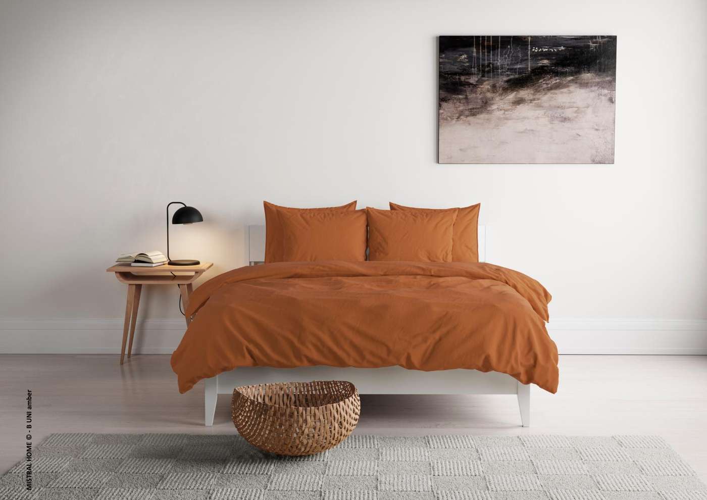 Комплект пододеяльников Mistral Home Washed Cotton 150x210 см, коричневый (цвет янтарь)