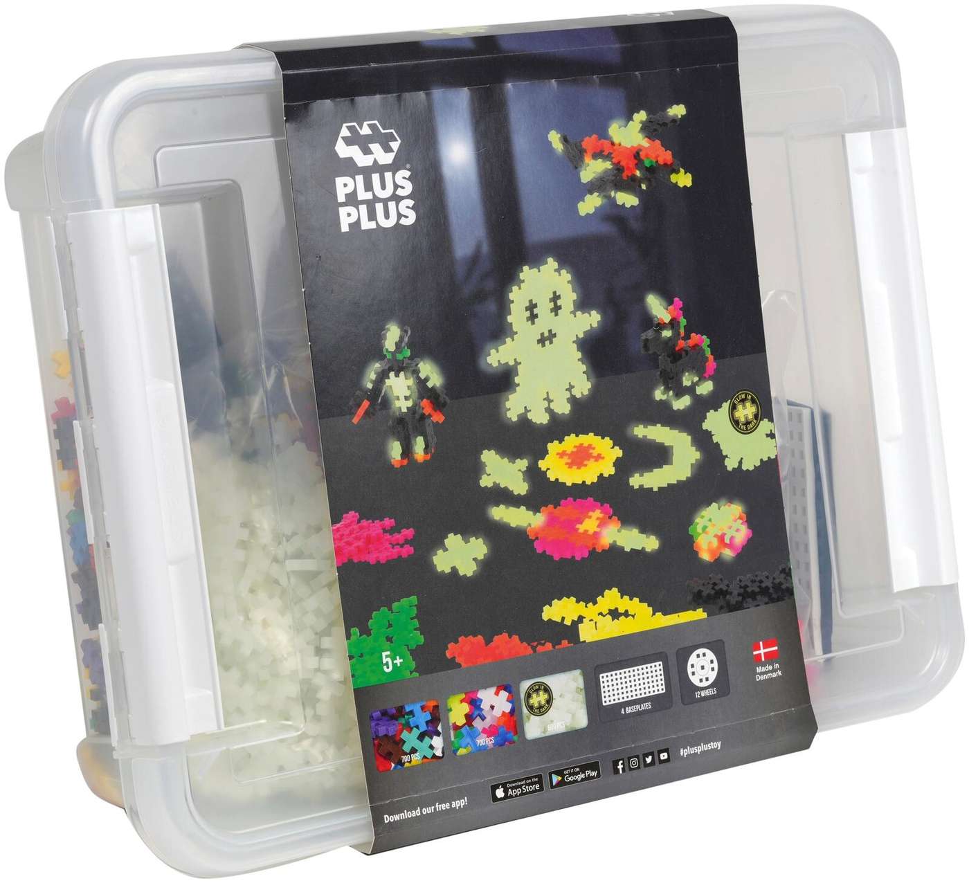 Plus-Plus Glow 2000 поставляется с коробкой для хранения.