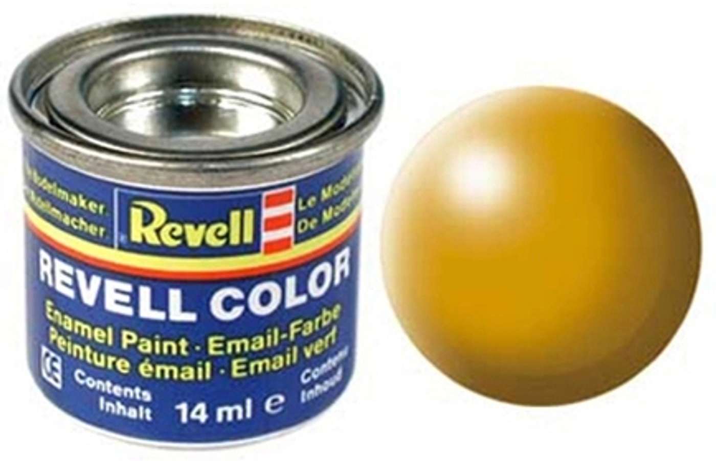 Краска Revell 14мл 310 жёлтая шелковисто-матовая (цвет желтый)