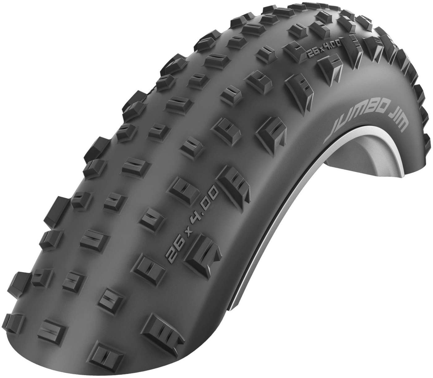 Покрышка Schwalbe Jumbo Jim 26x4, 0 дюйма для толстого велосипеда (цвет Черный)