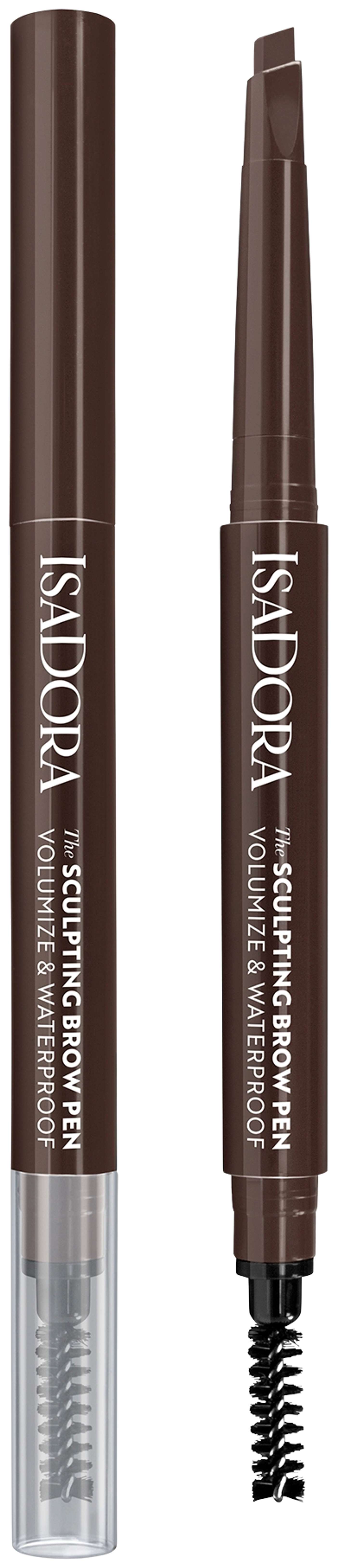 Карандаш для бровей Isadora Sculpting Brow Pen с кисточкой 02 темно-коричневый 0, 2 г (цвет Темно-коричневый)